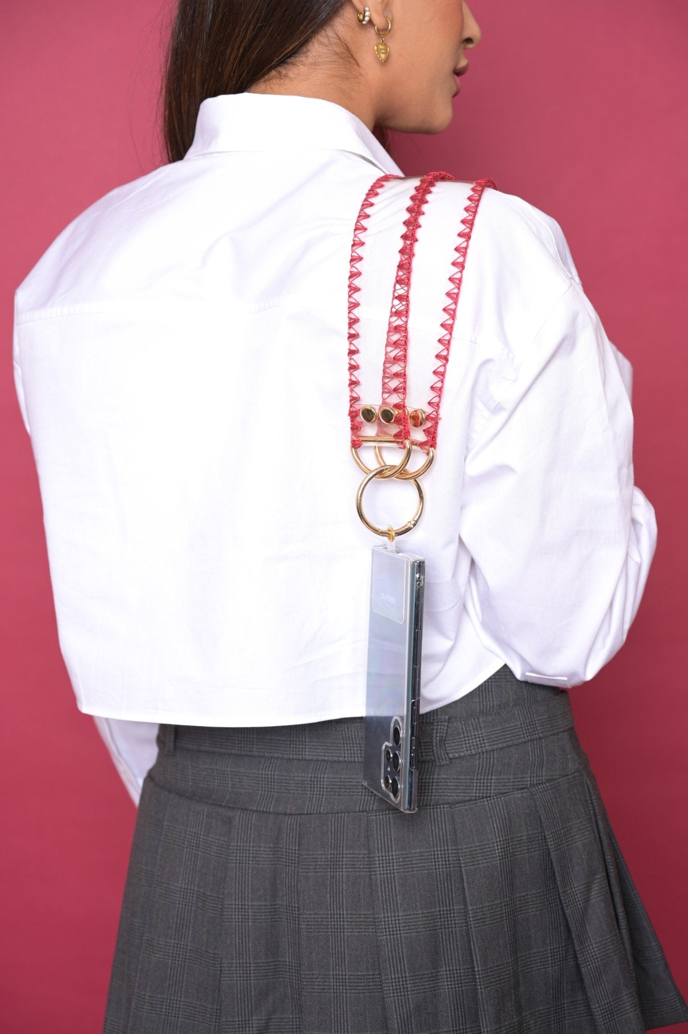 Red Clear Phone Sling - HOUSE OF FAYE