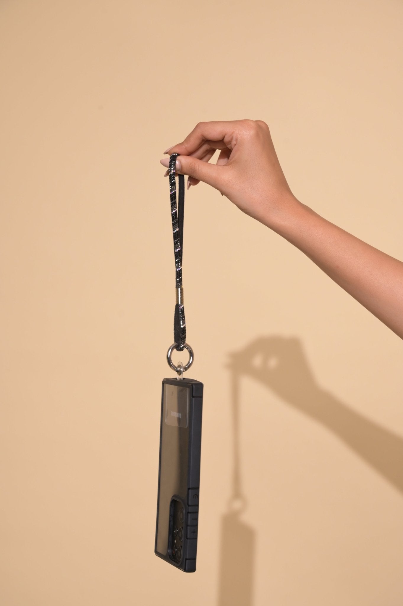 Black Stripe Diamond Lanyard - HOUSE OF FAYE