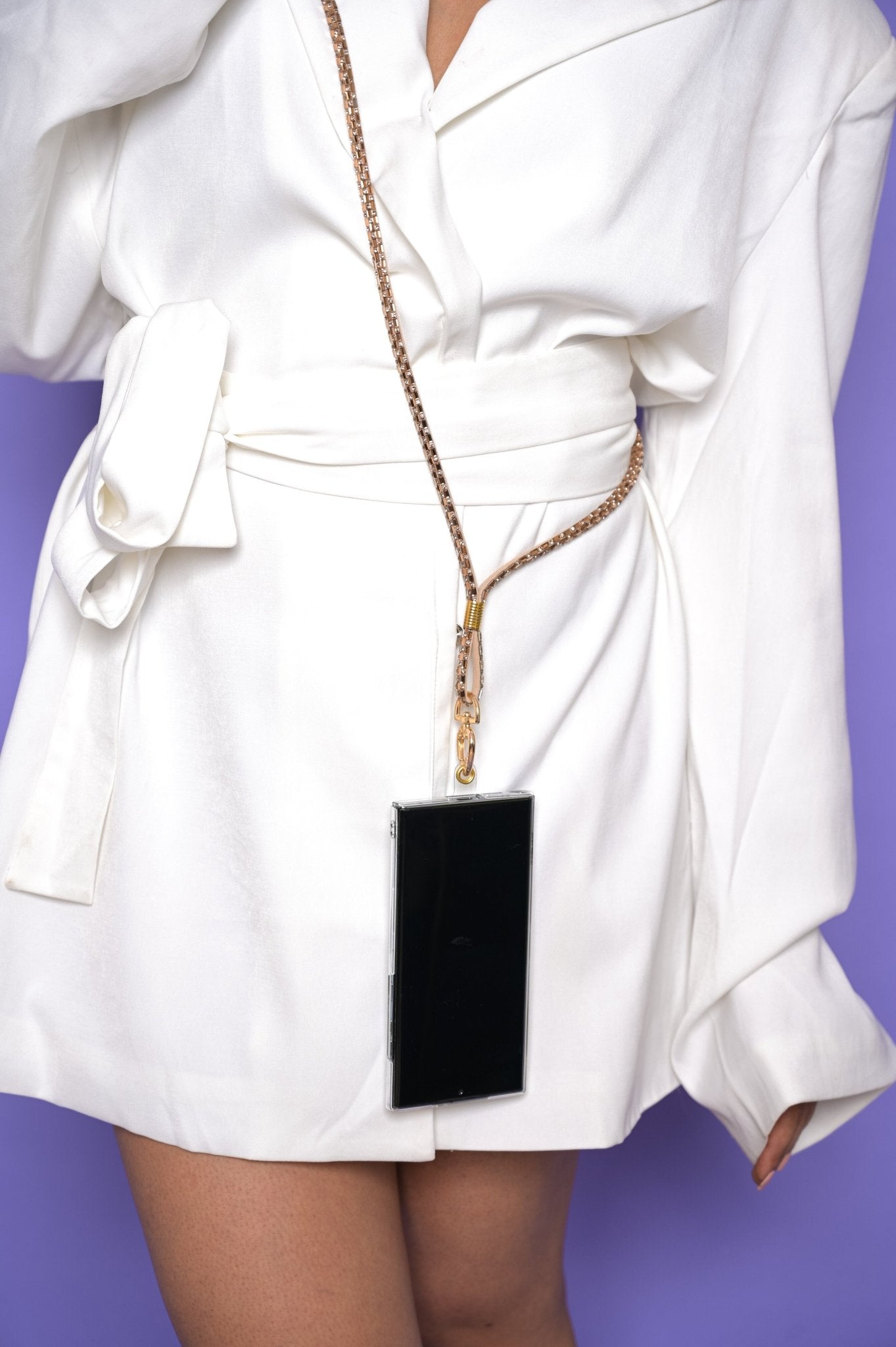 Gold Baguette diamond sling - HOUSE OF FAYE