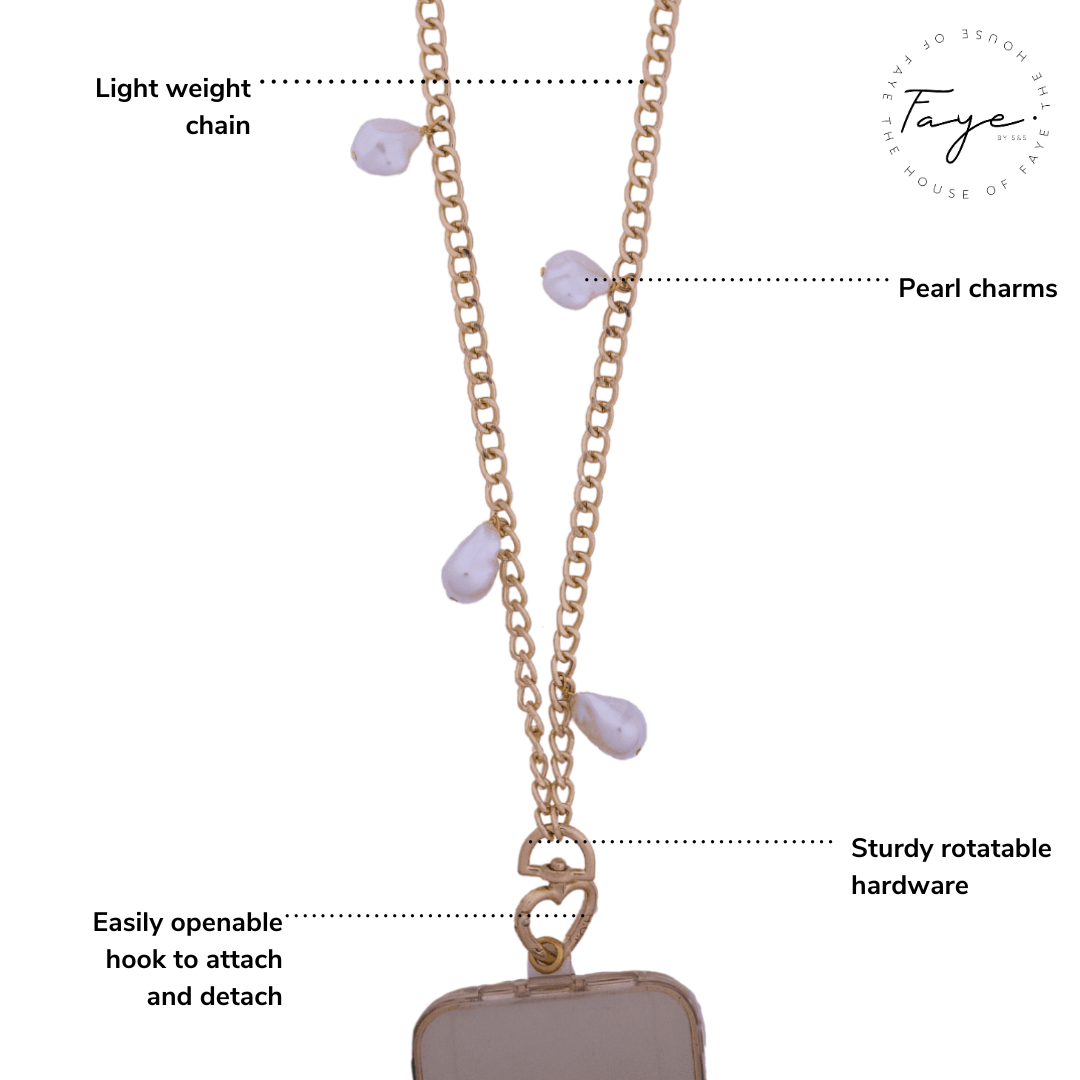 Pearl charm chain sling - HOUSE OF FAYE