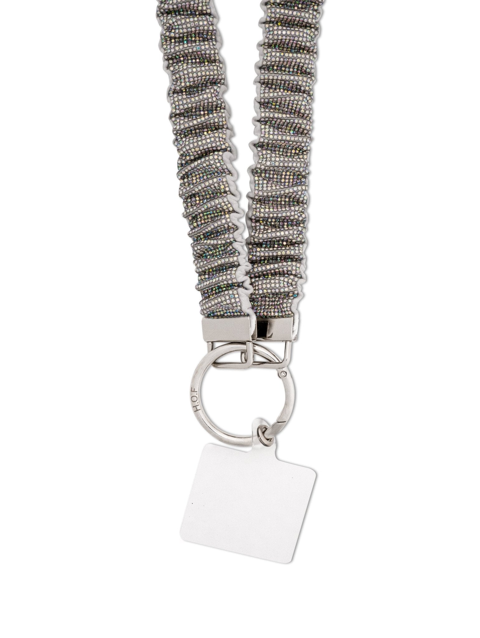 Silver scrunchie diamond sling - HOUSE OF FAYE