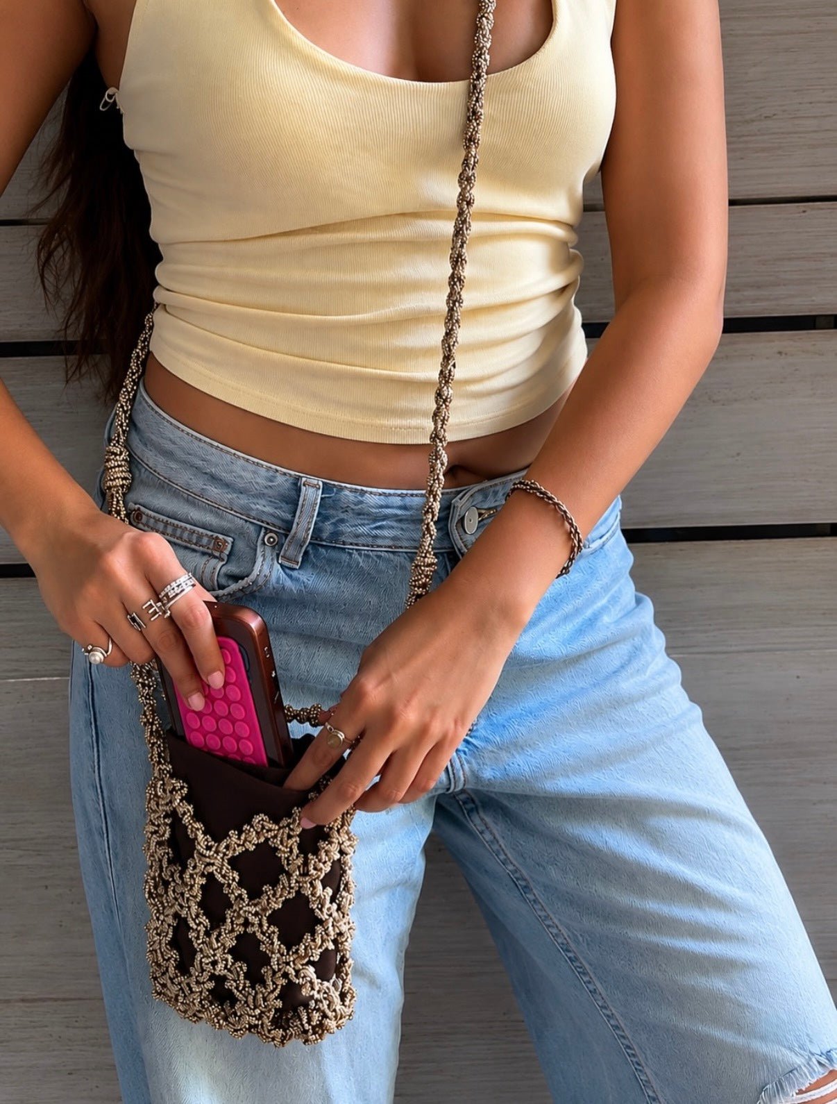 Champagne & Gold Sitar Bag - HOUSE OF FAYE
