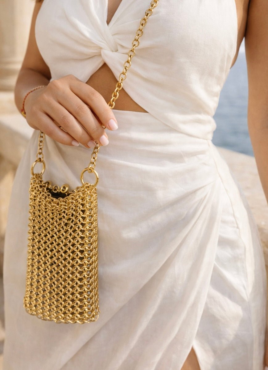 Gold chain bag - HOUSE OF FAYE