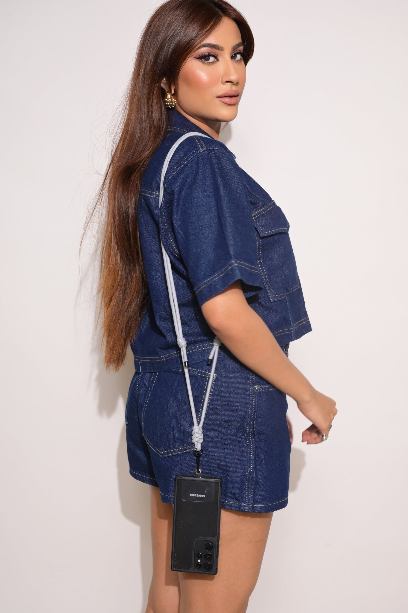 Grey Adjustable Rope Sling - HOUSE OF FAYE