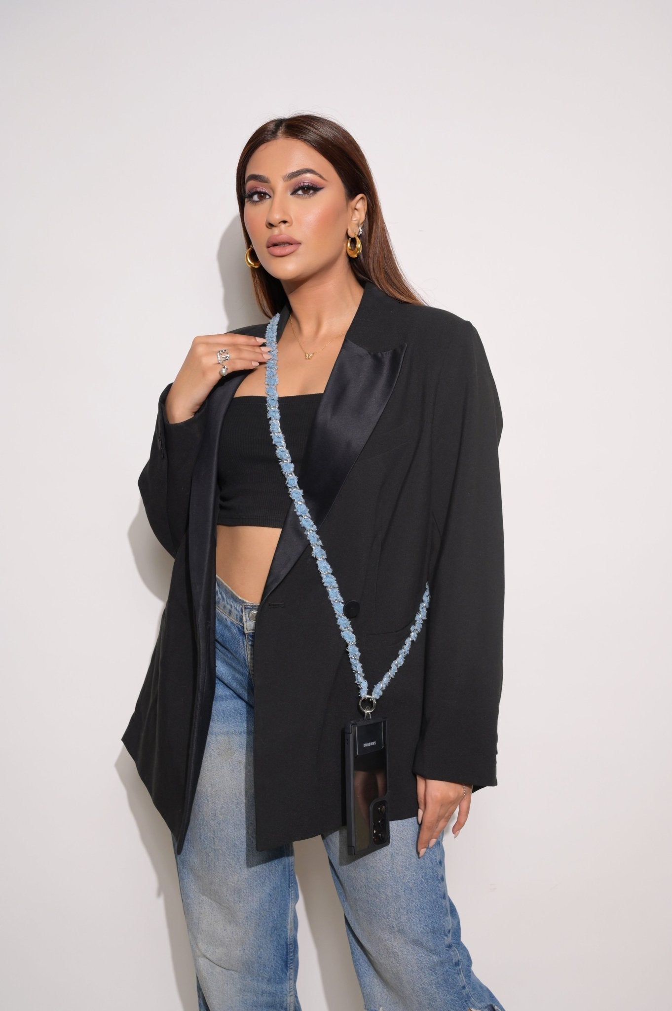 Light Denim Chain Sling - HOUSE OF FAYE