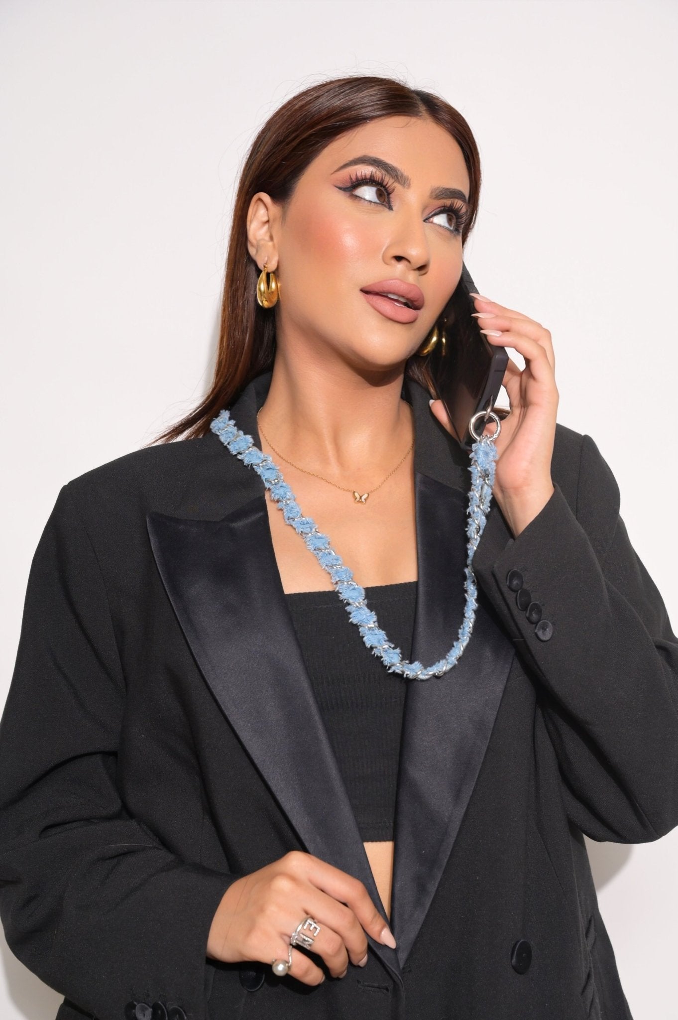 Light Denim Chain Sling - HOUSE OF FAYE