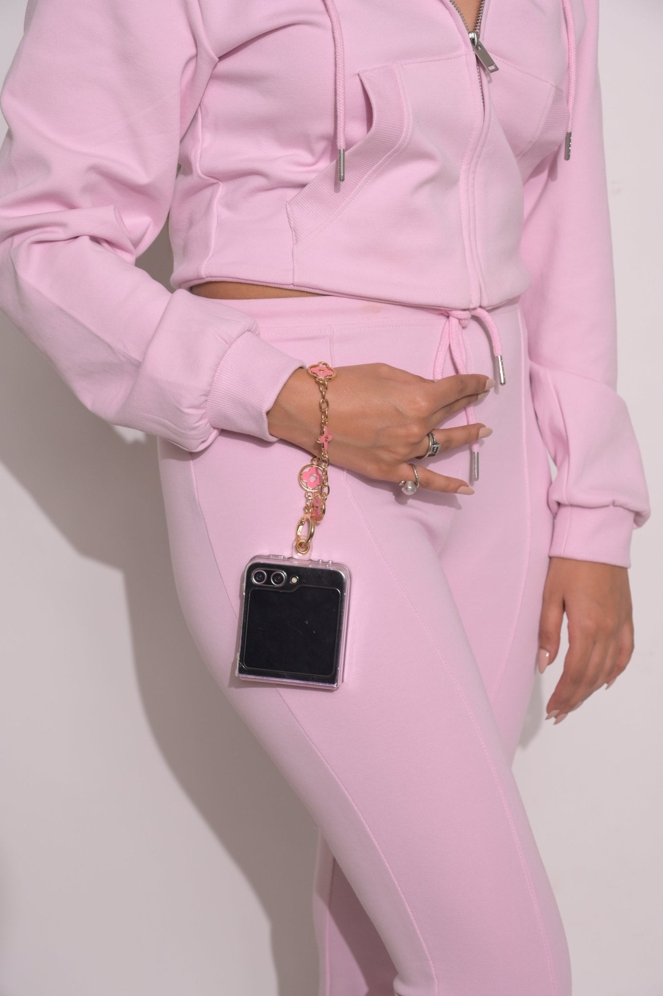 Pink Enamel Charm Chain Lanyard - HOUSE OF FAYE