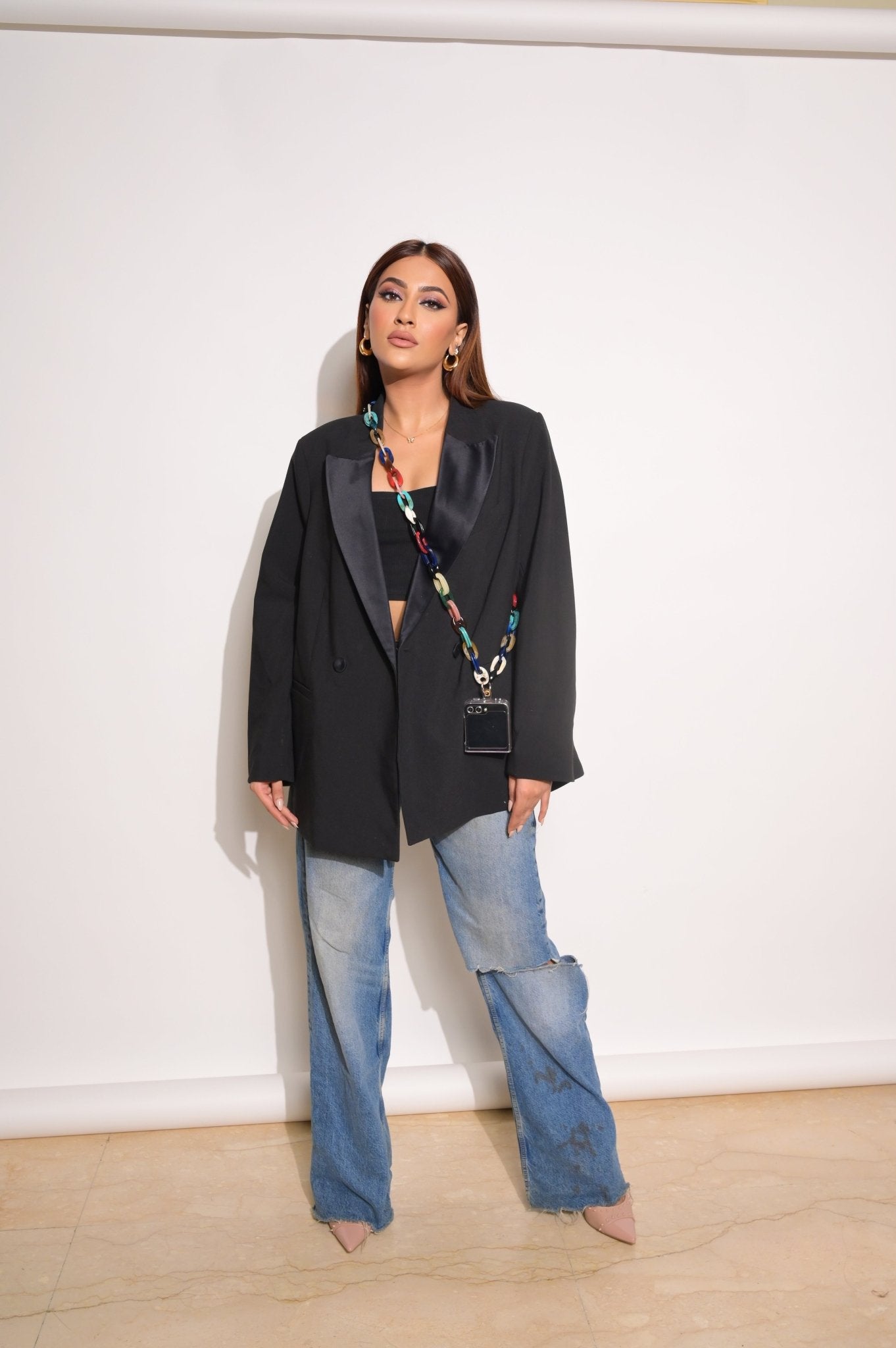 Dark Multi Acrylic Chain Sling - HOUSE OF FAYE