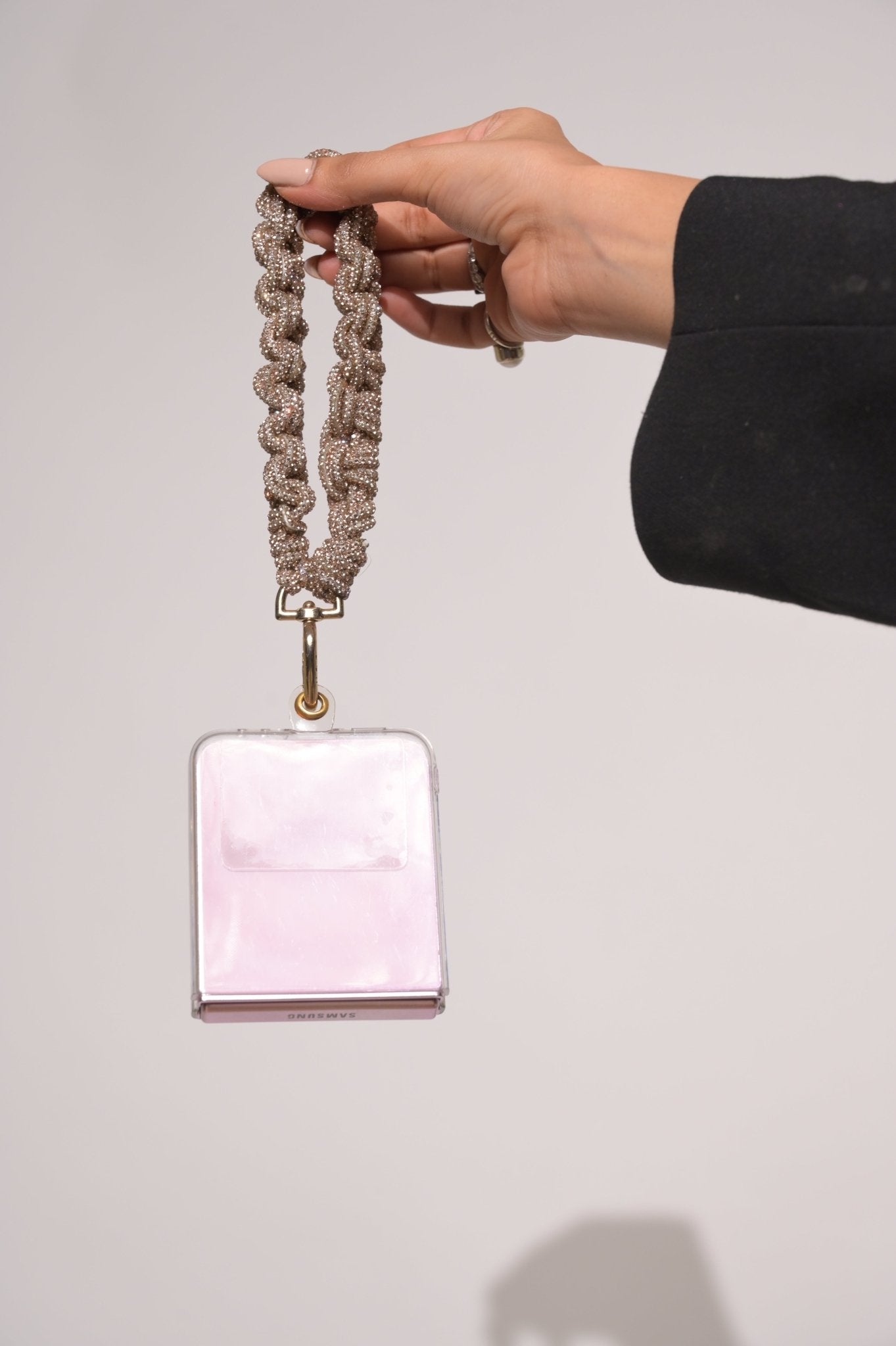 Rose Gold Knotted Bling Lanyard - HOUSE OF FAYE