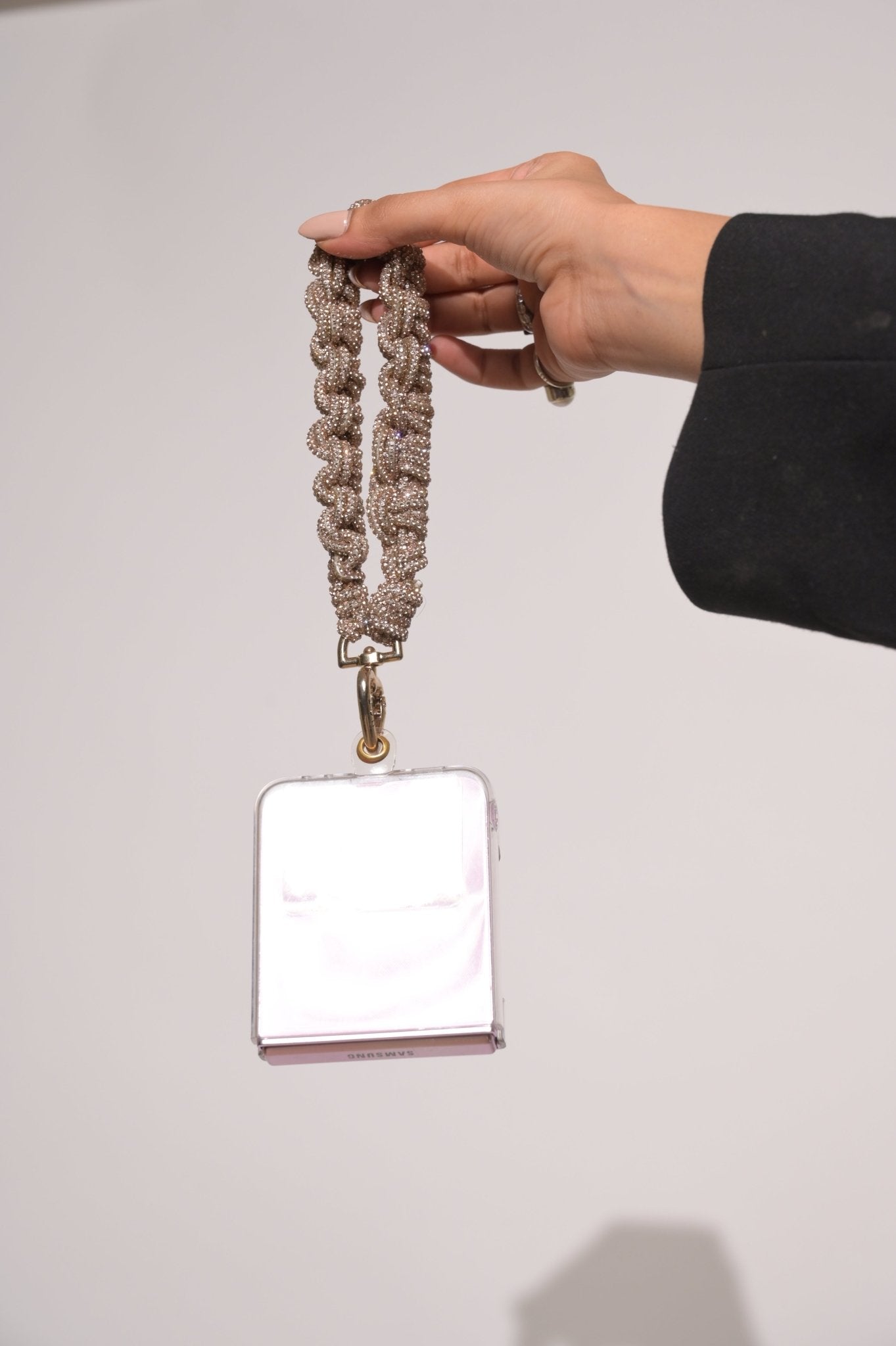 Rose Gold Knotted Bling Lanyard - HOUSE OF FAYE