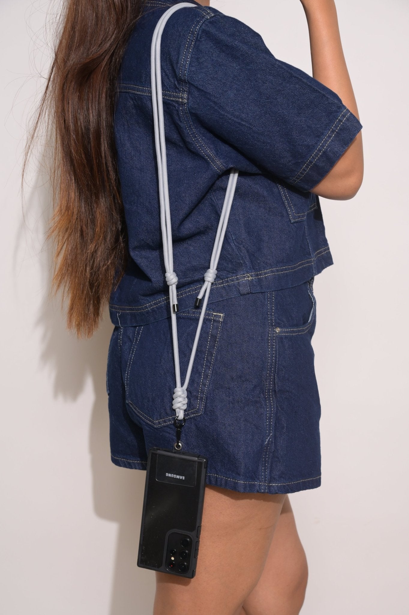 Grey Adjustable Rope Sling - HOUSE OF FAYE