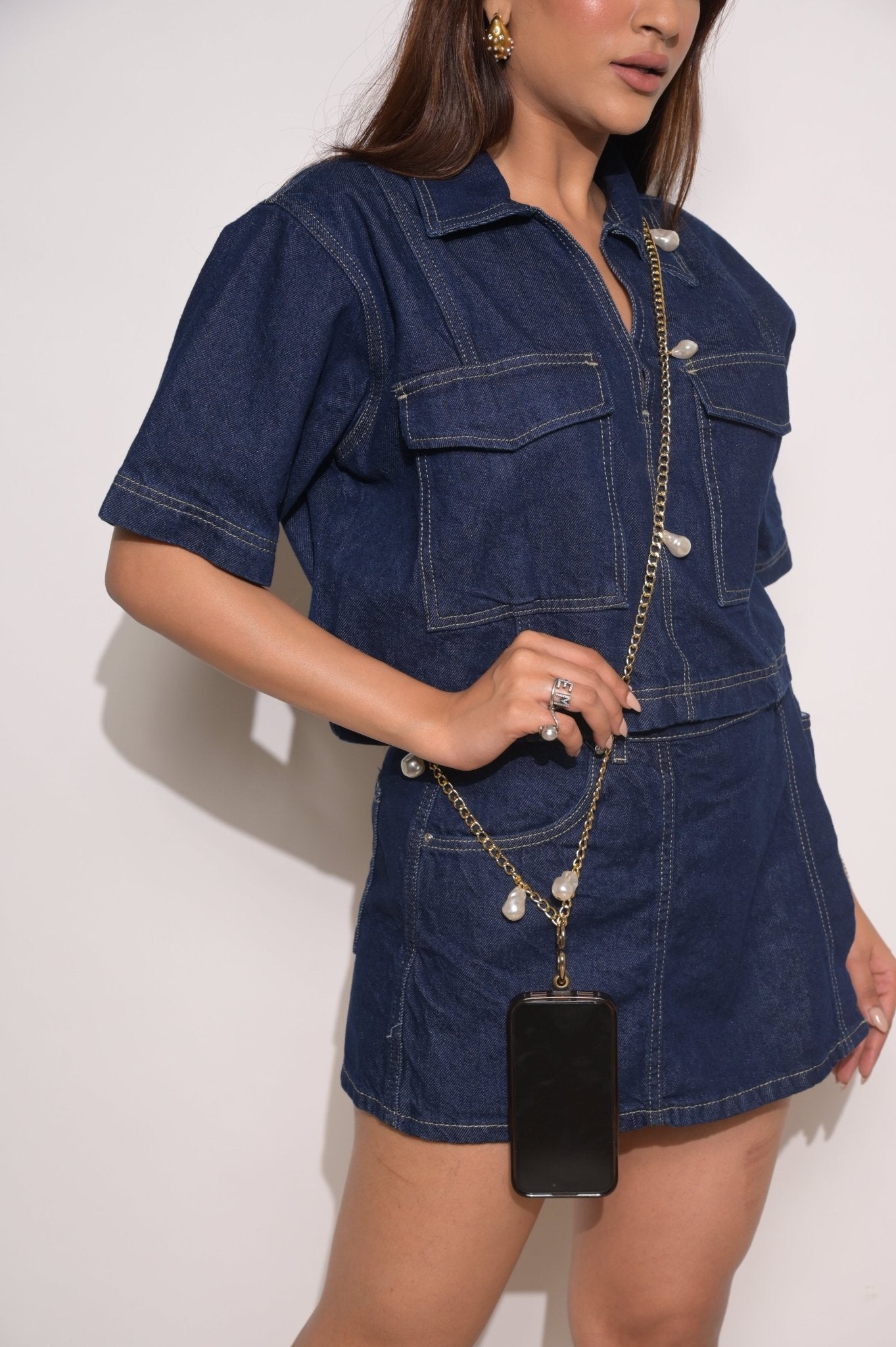 Pearl charm chain sling - HOUSE OF FAYE