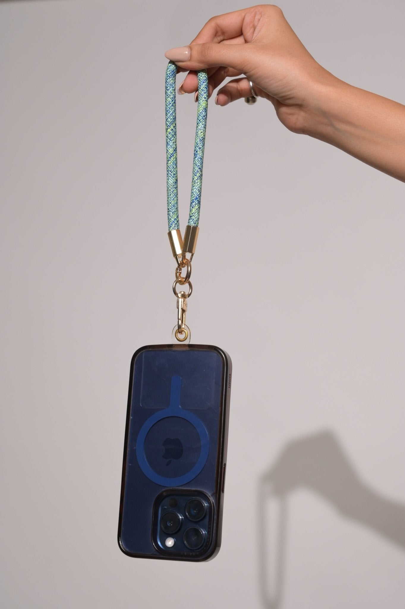 Blue Textured Lanyard - HOUSE OF FAYE