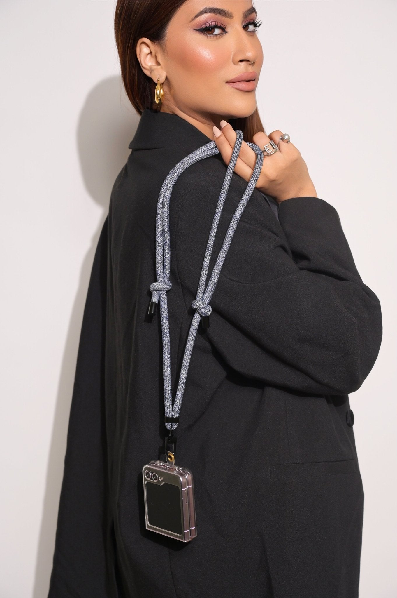 Blueish grey Textured Adjustable Sling - HOUSE OF FAYE