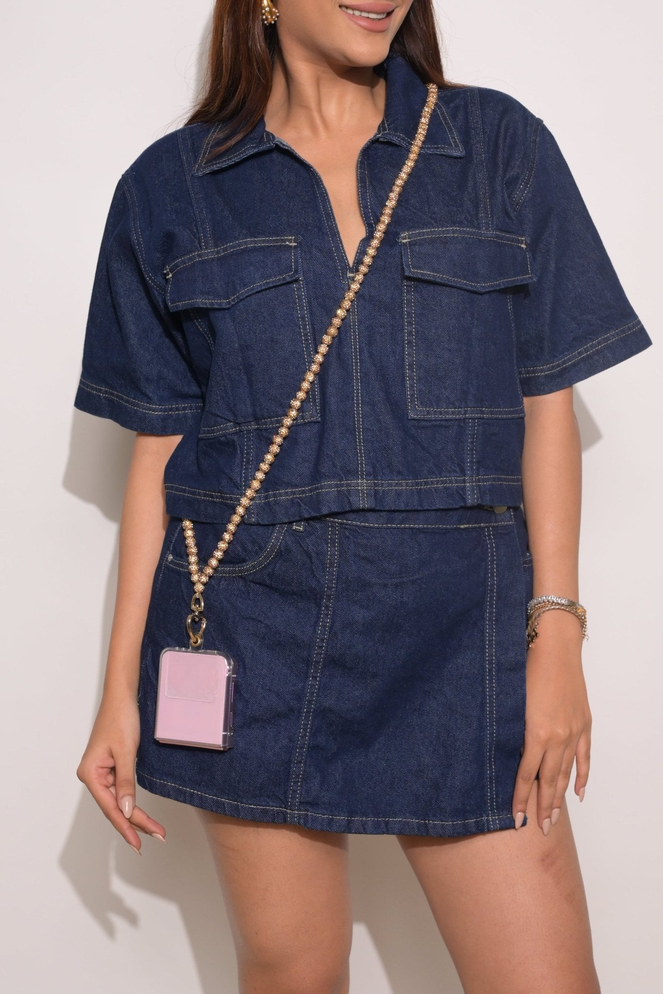 Gold Bling Bling phone Sling - HOUSE OF FAYE