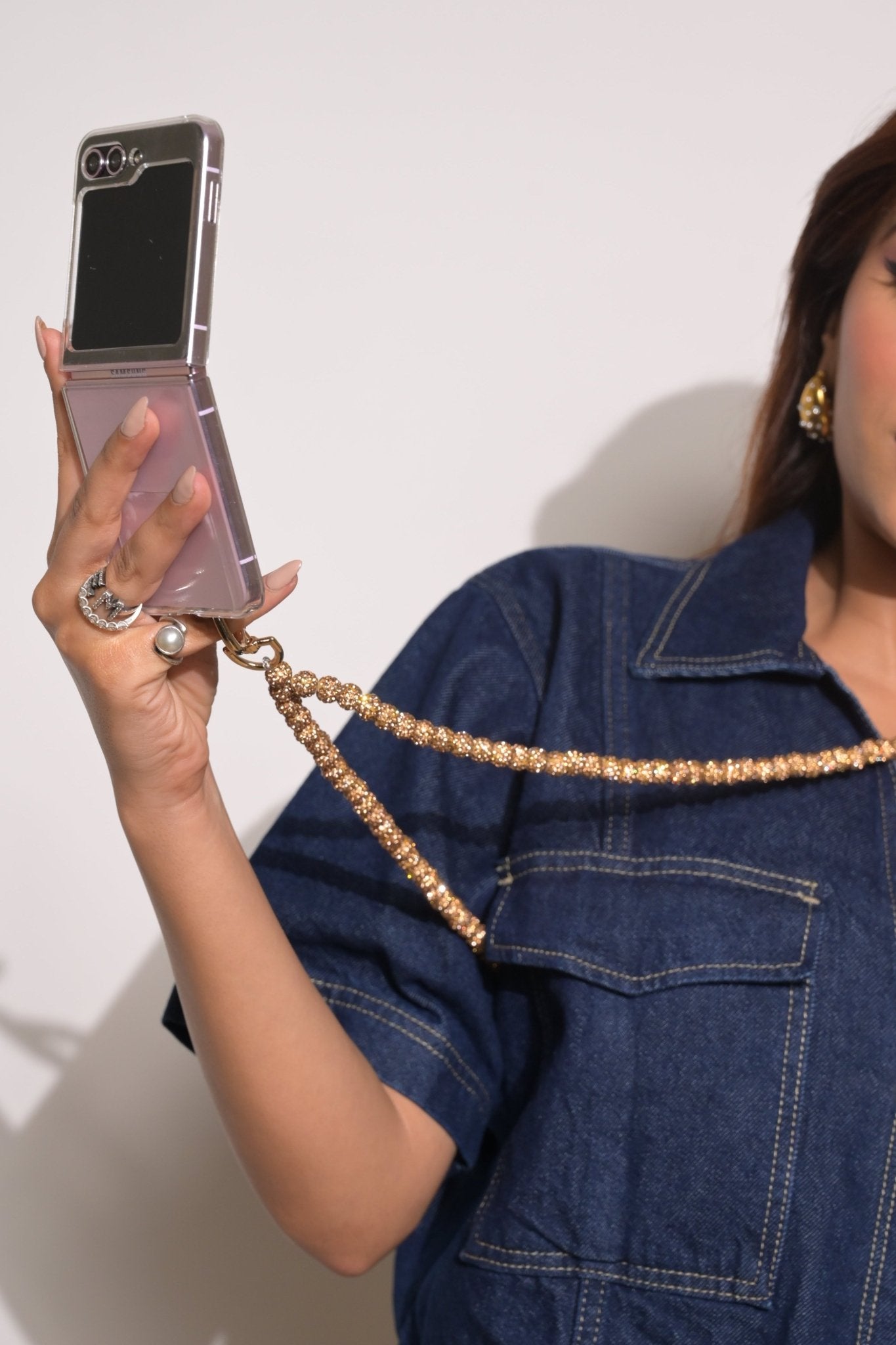 Gold Bling Bling phone Sling - HOUSE OF FAYE