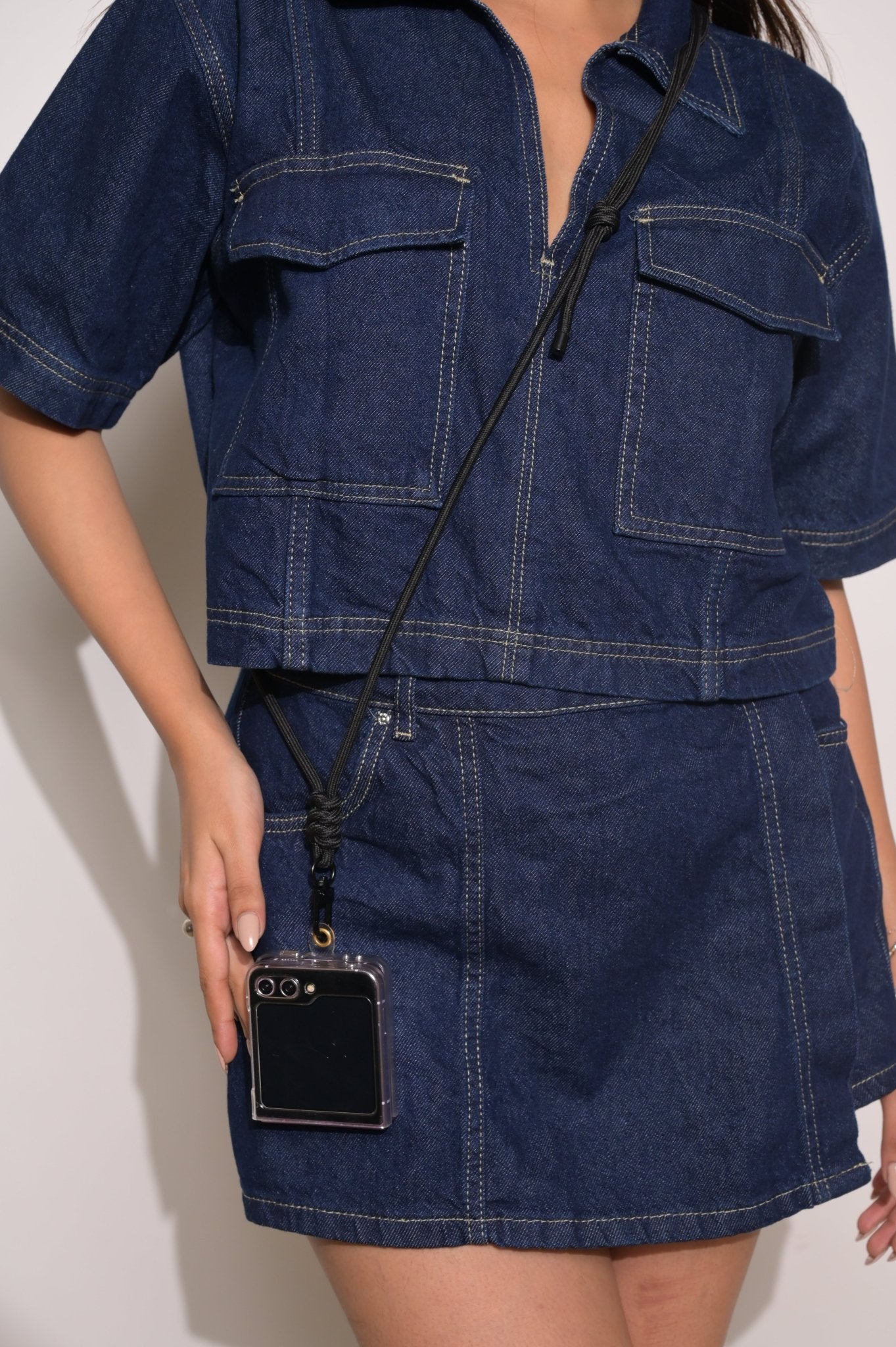 Black Adjustable Rope Sling - HOUSE OF FAYE