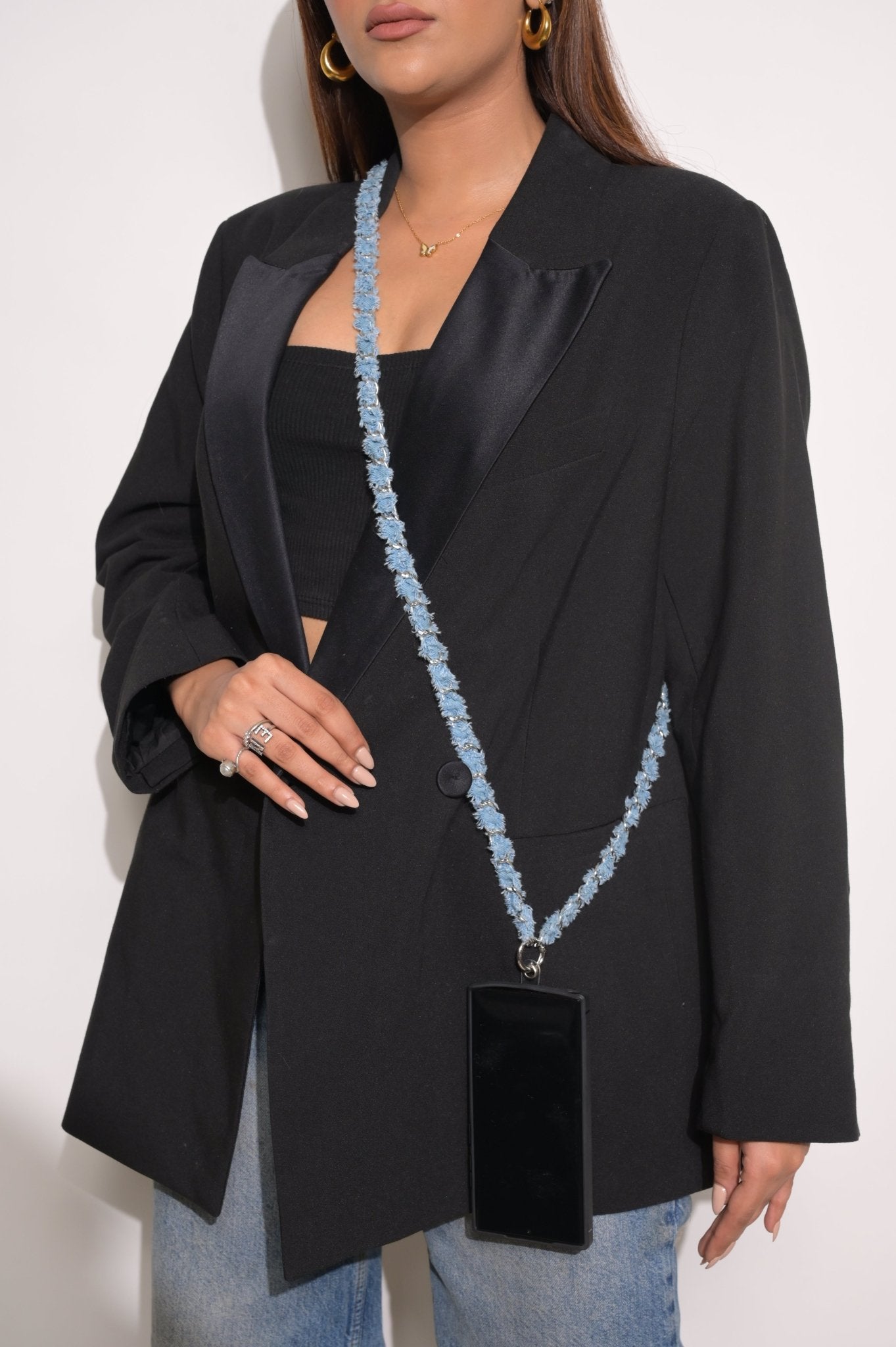 Light Denim Chain Sling - HOUSE OF FAYE