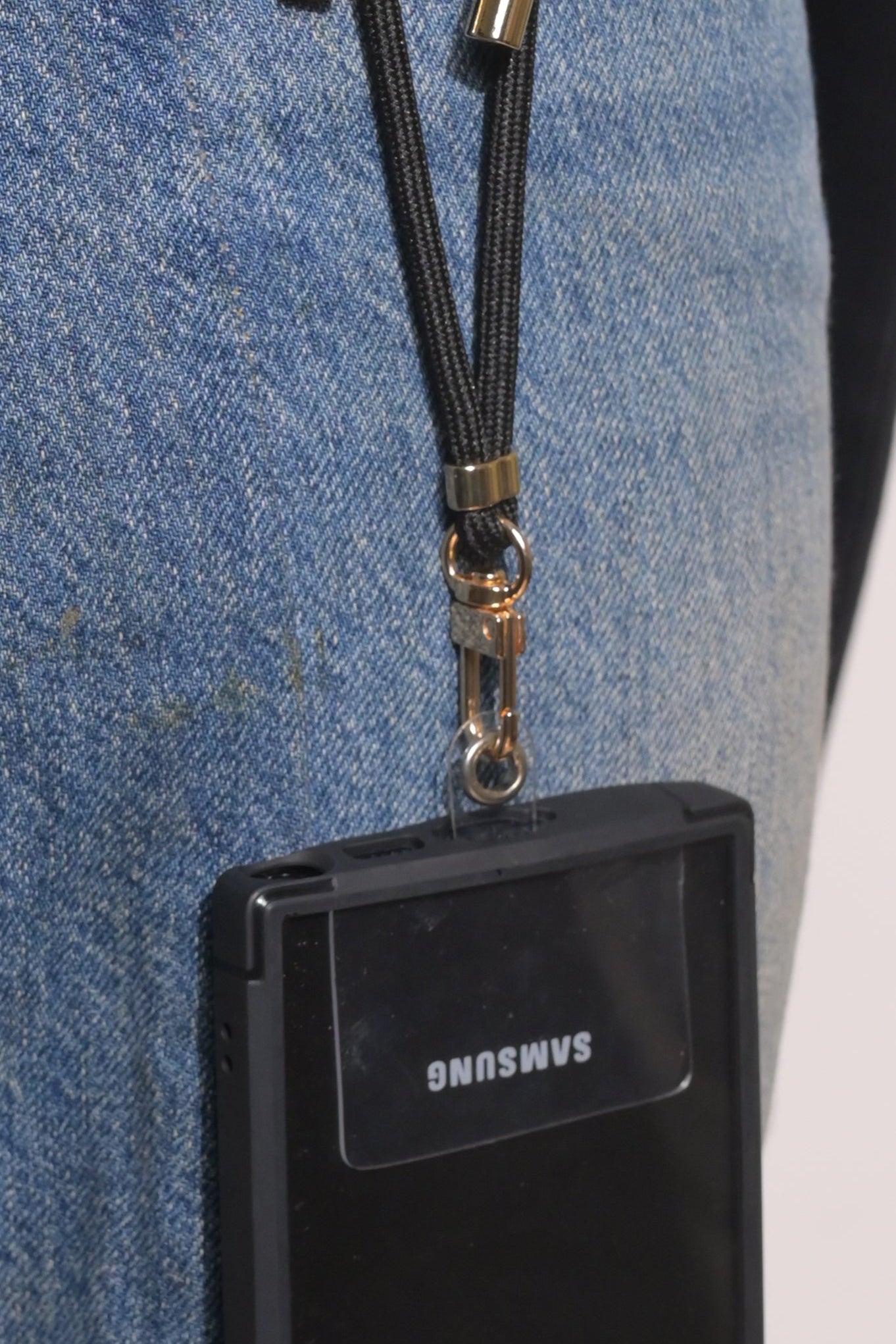 Black with gold hardware Adjustable Lanyard - HOUSE OF FAYE