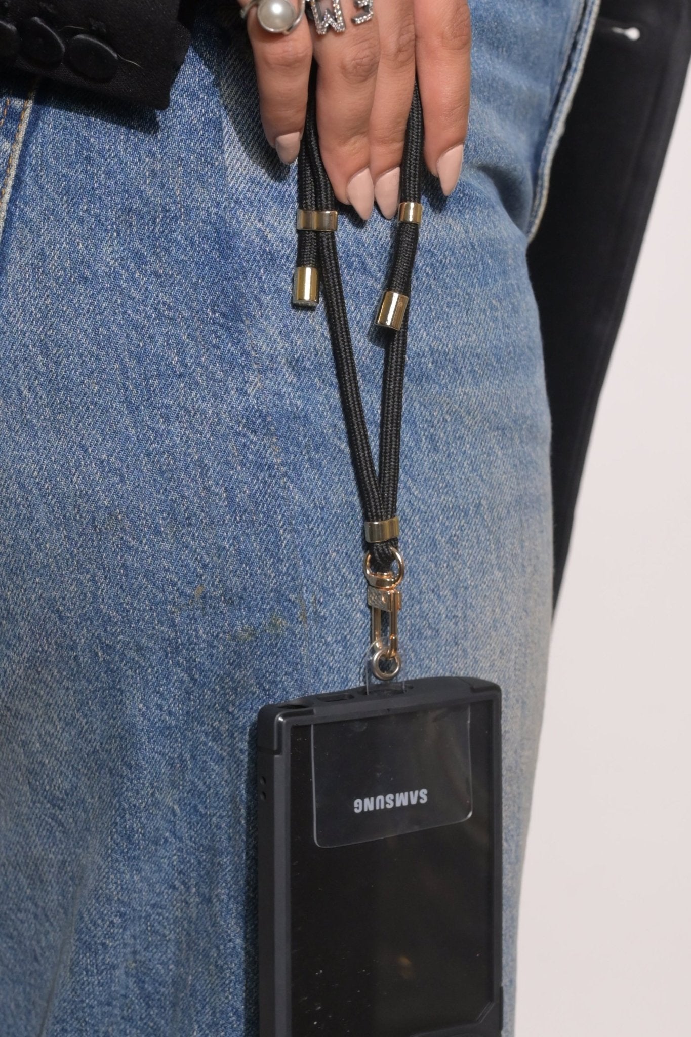 Black with gold hardware Adjustable Lanyard - HOUSE OF FAYE