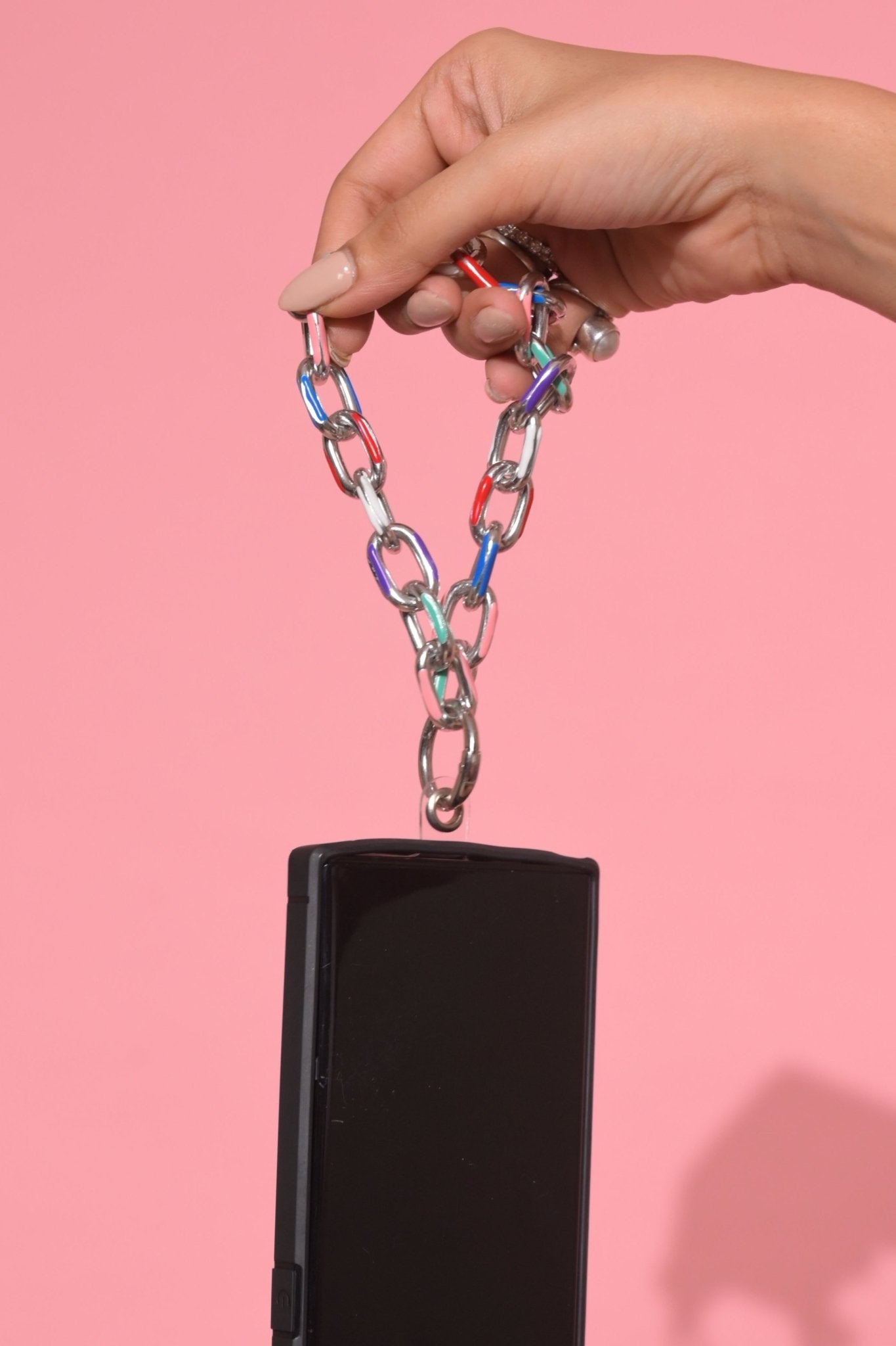 Coloured Silver Chain Lanyard - HOUSE OF FAYE