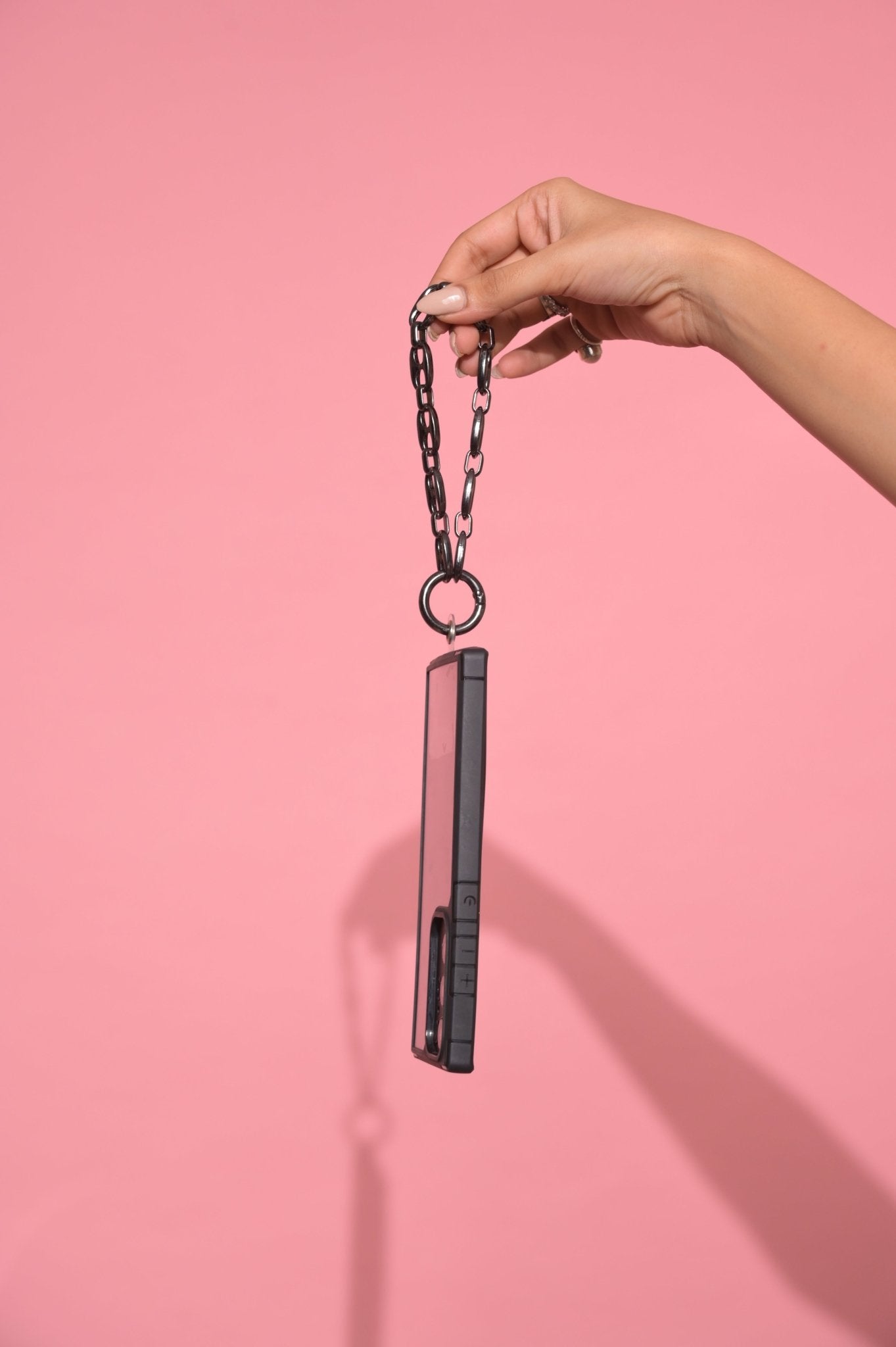 Gunmetal Button Chain Lanyard - HOUSE OF FAYE