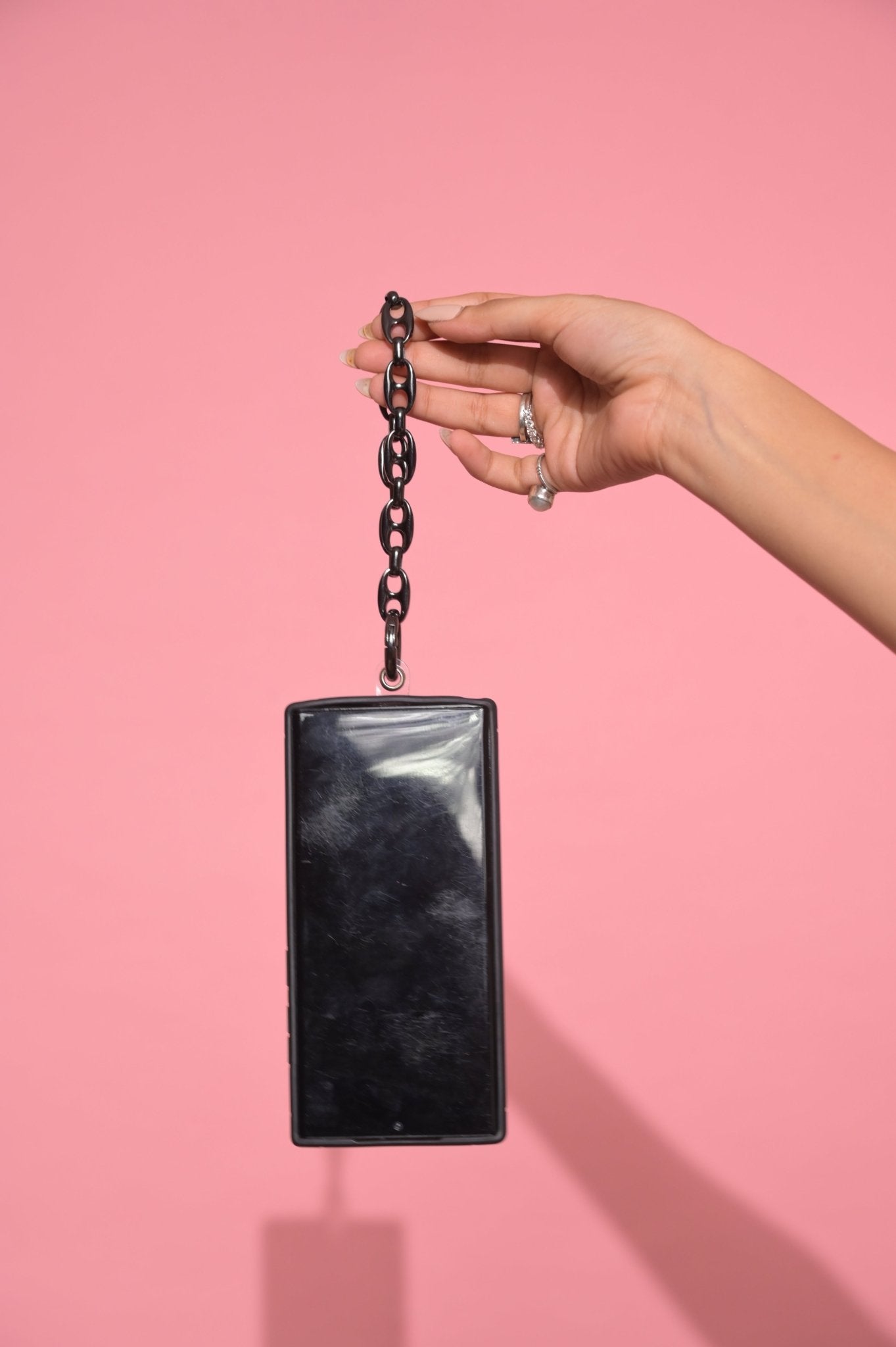 Gunmetal Button Chain Lanyard - HOUSE OF FAYE