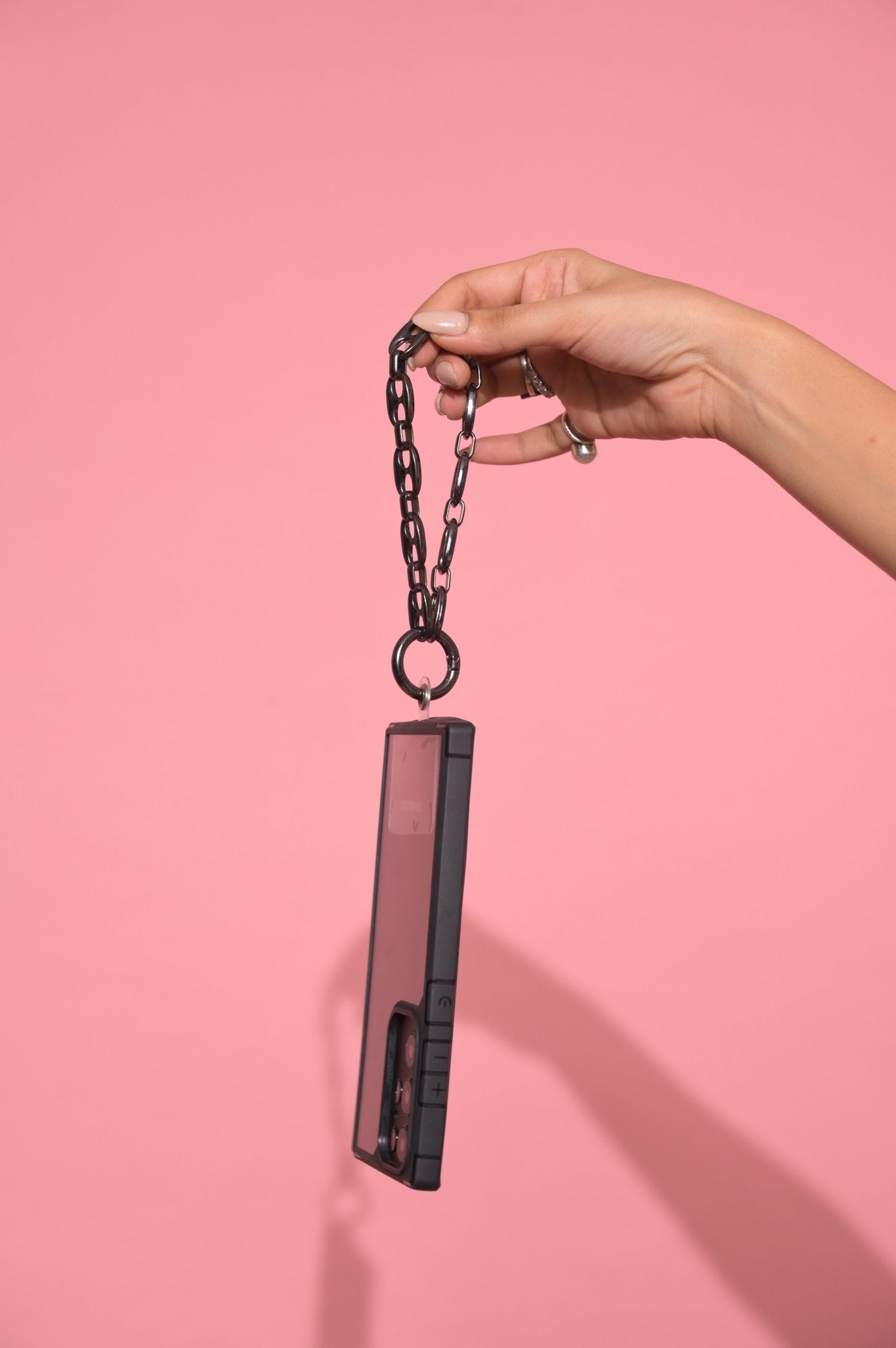 Gunmetal Button Chain Lanyard - HOUSE OF FAYE