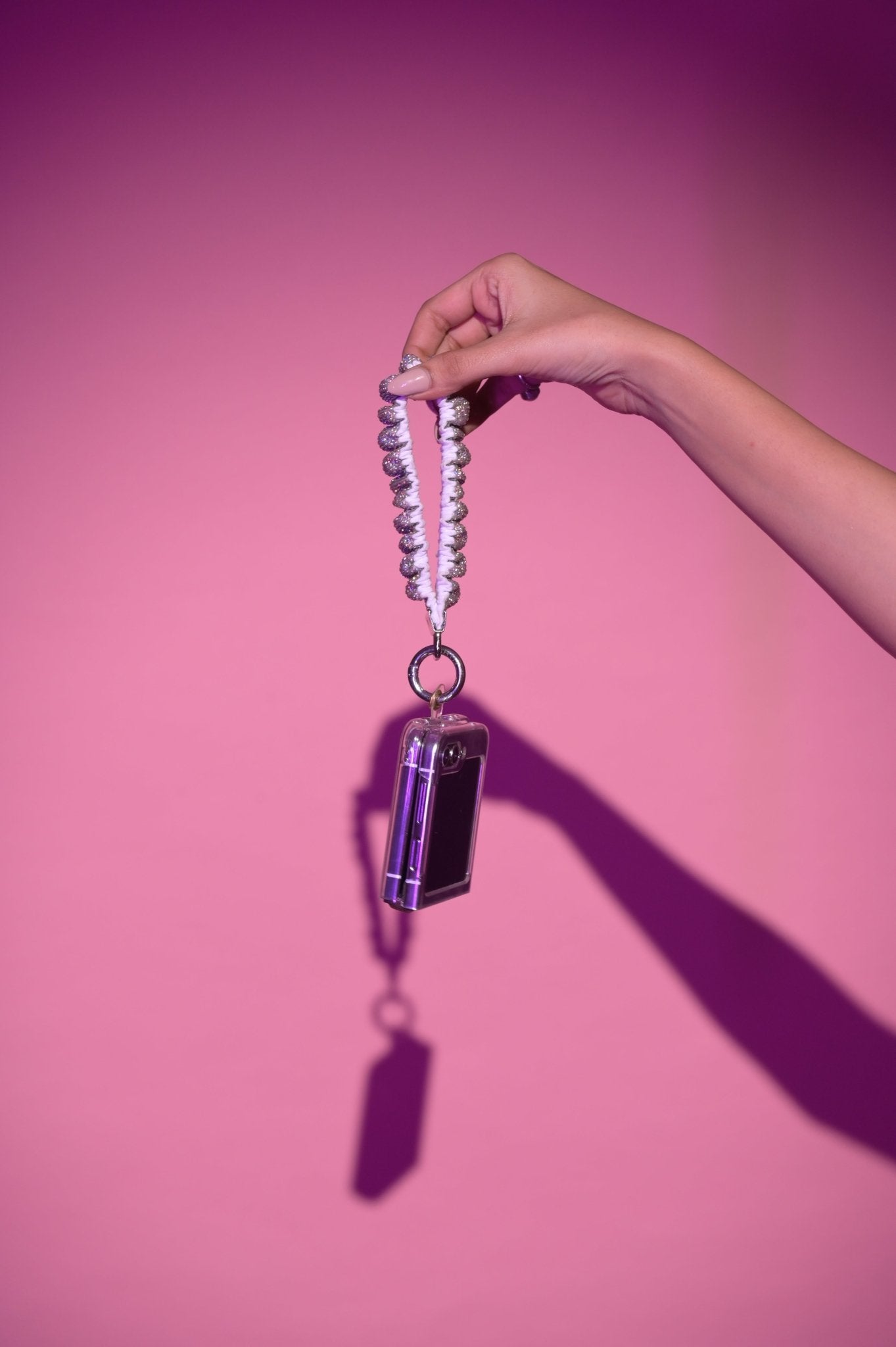 Silver Diamond scrunchie lanyard - HOUSE OF FAYE