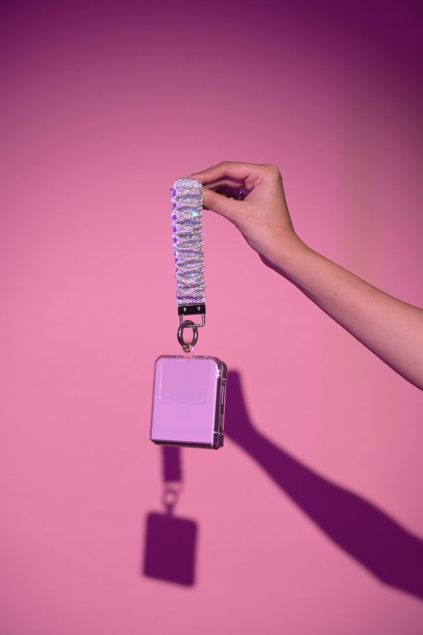 Silver Diamond scrunchie lanyard - HOUSE OF FAYE