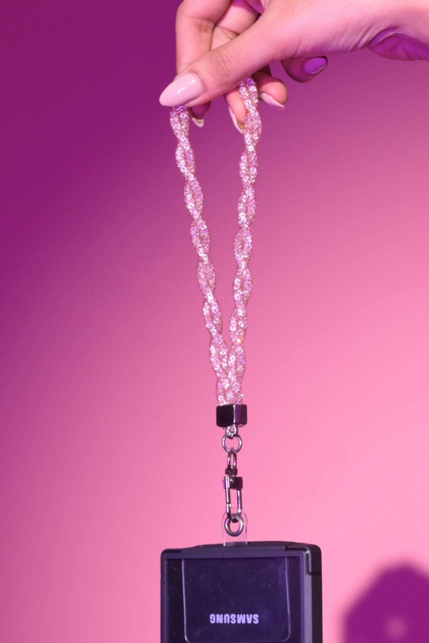 Baby Pink Moonstone Diamond Lanyard - HOUSE OF FAYE