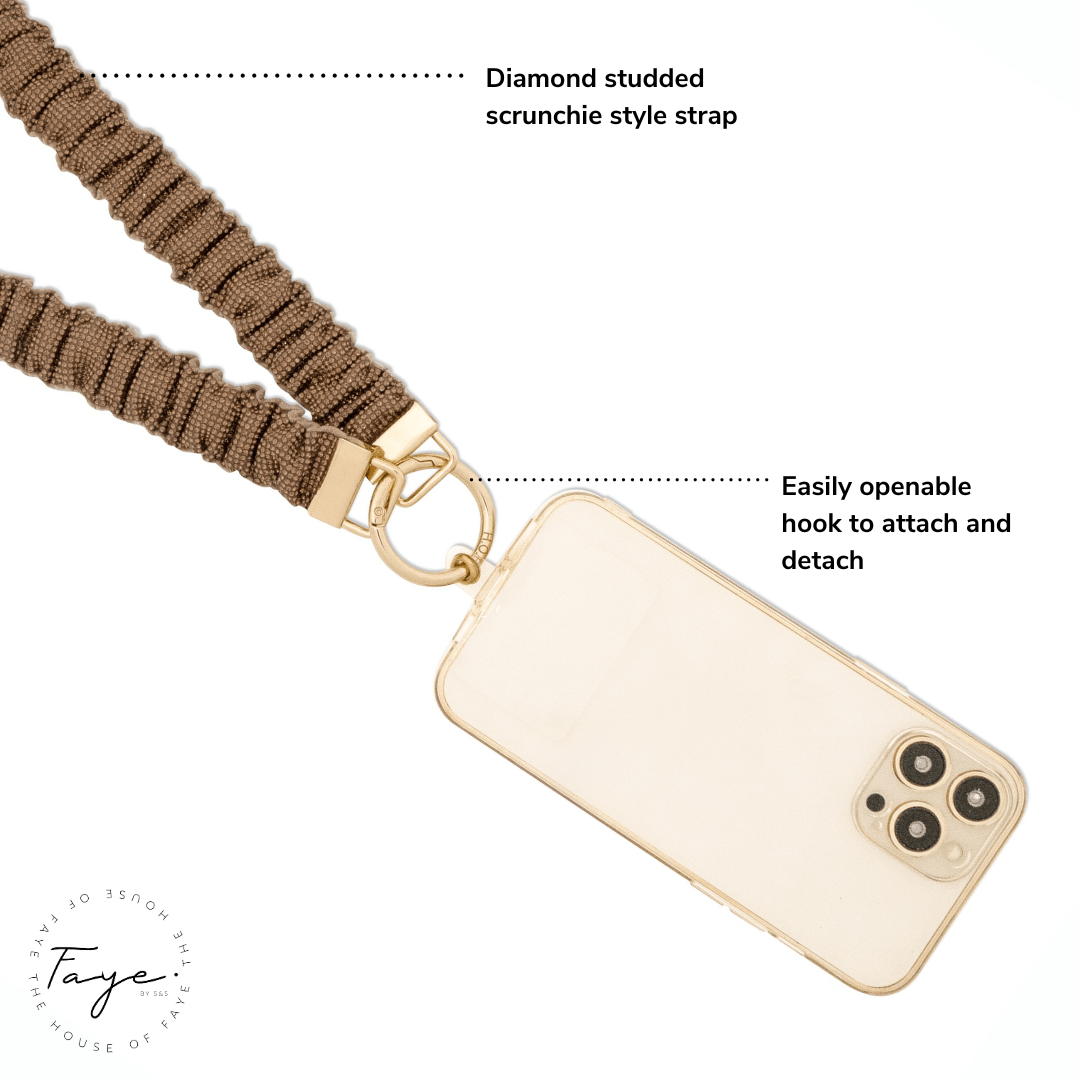 Gold diamond scrunchie sling - HOUSE OF FAYE