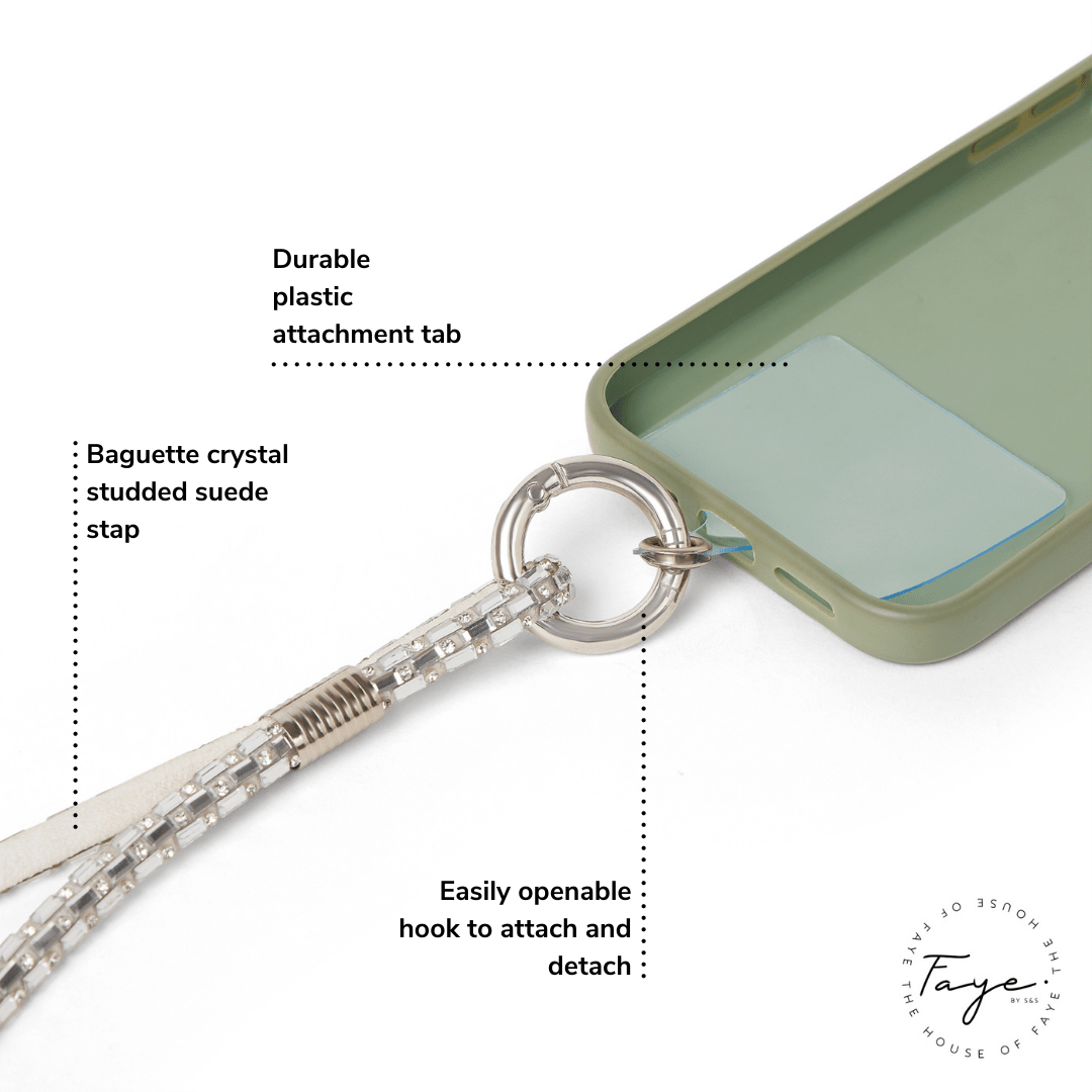 Silver Baguette Diamond Lanyard - HOUSE OF FAYE
