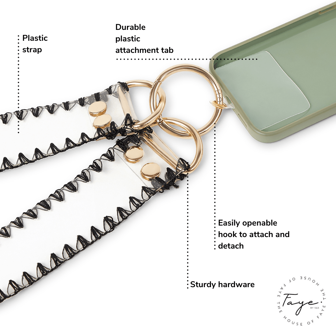 Black Clear Phone Sling - HOUSE OF FAYE