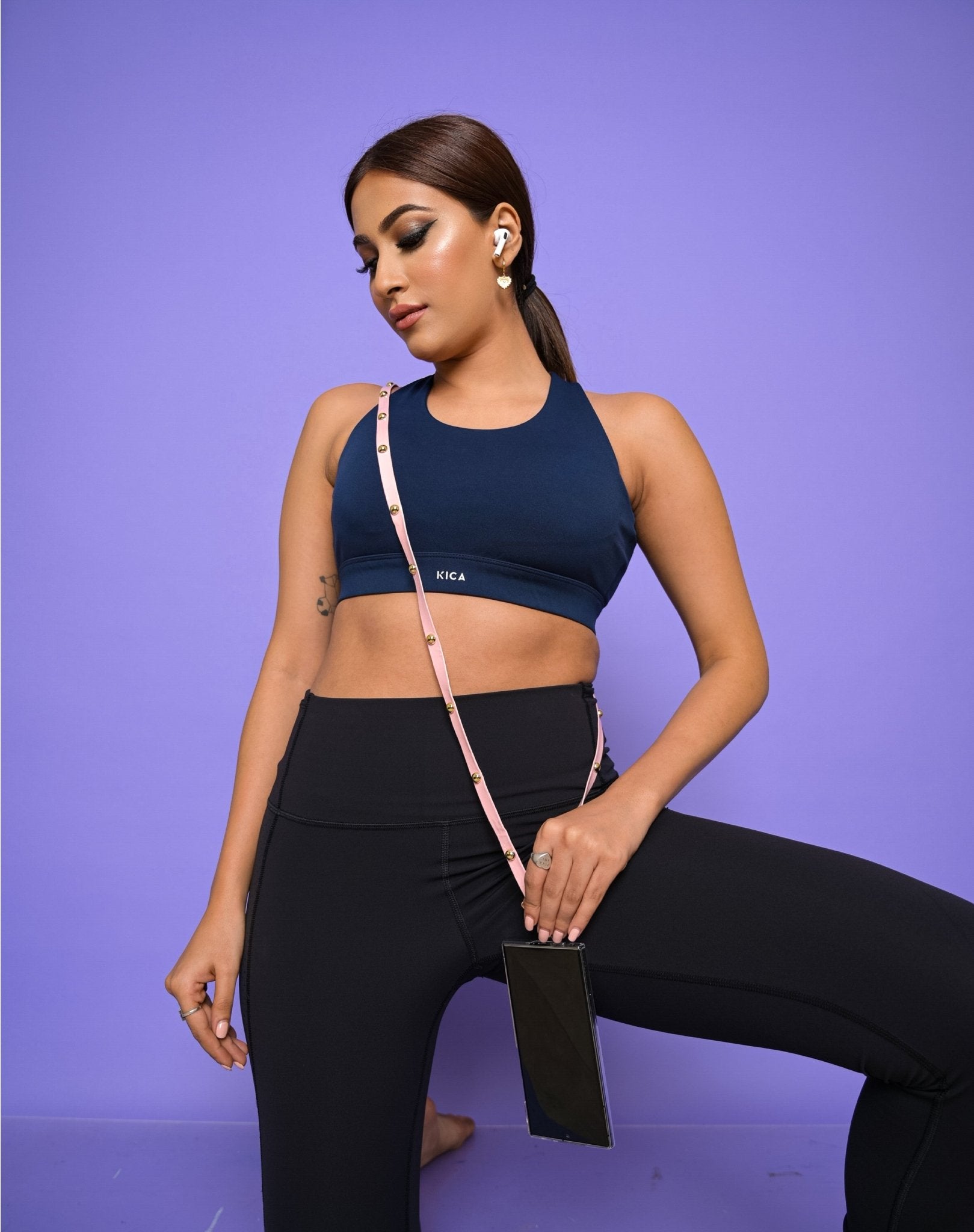 Pink Small Rivit Sling - HOUSE OF FAYE