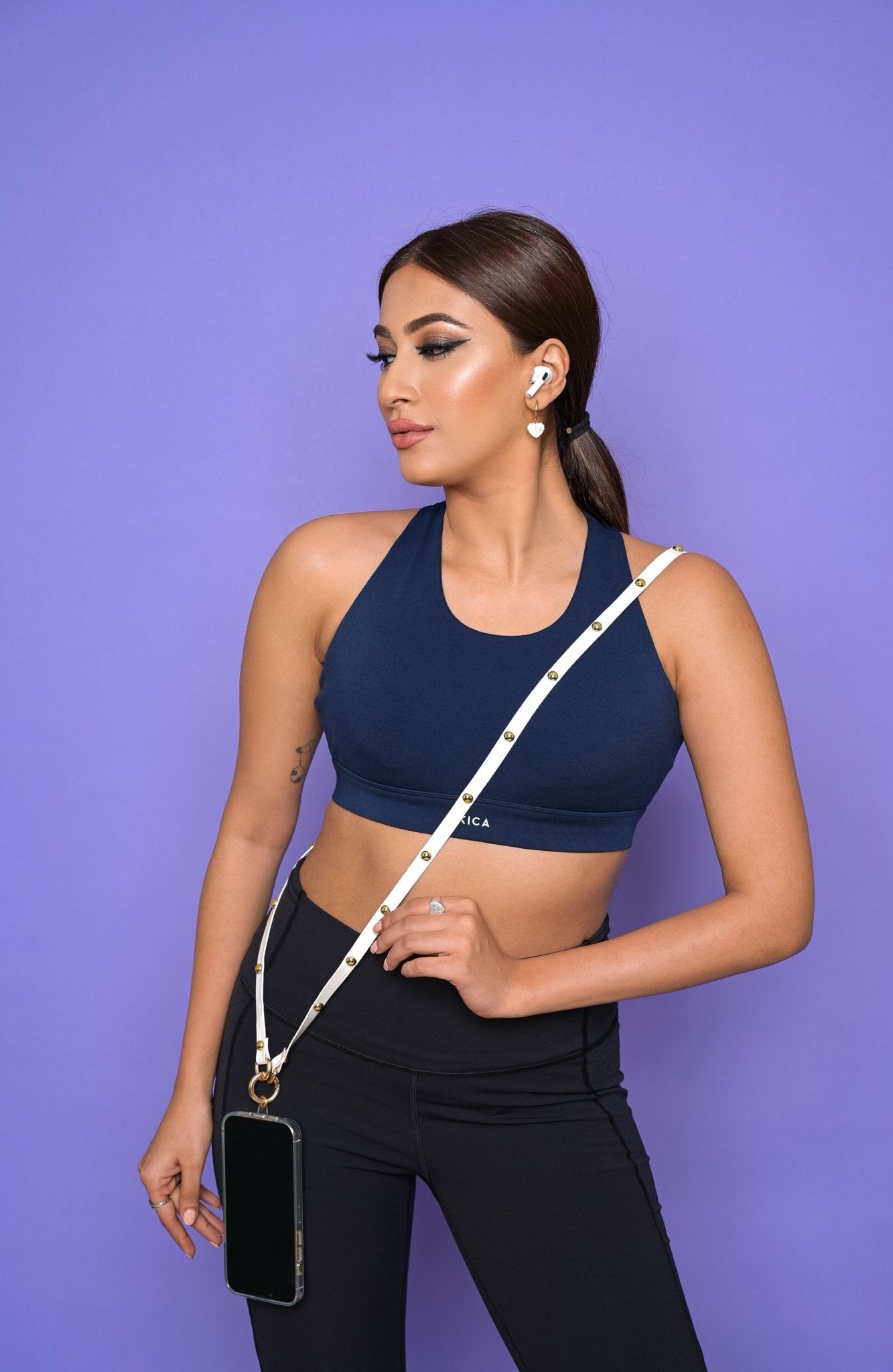 White Small Rivit Sling - HOUSE OF FAYE