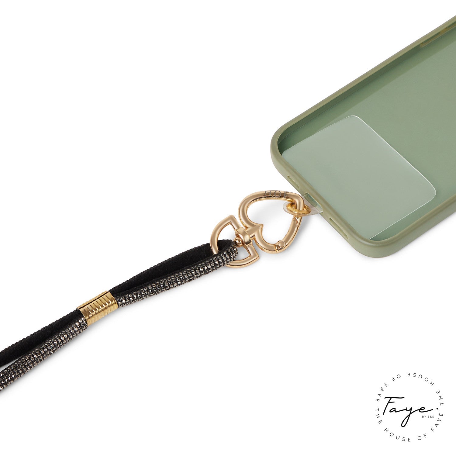 Black Gunmetal diamond sling - HOUSE OF FAYE