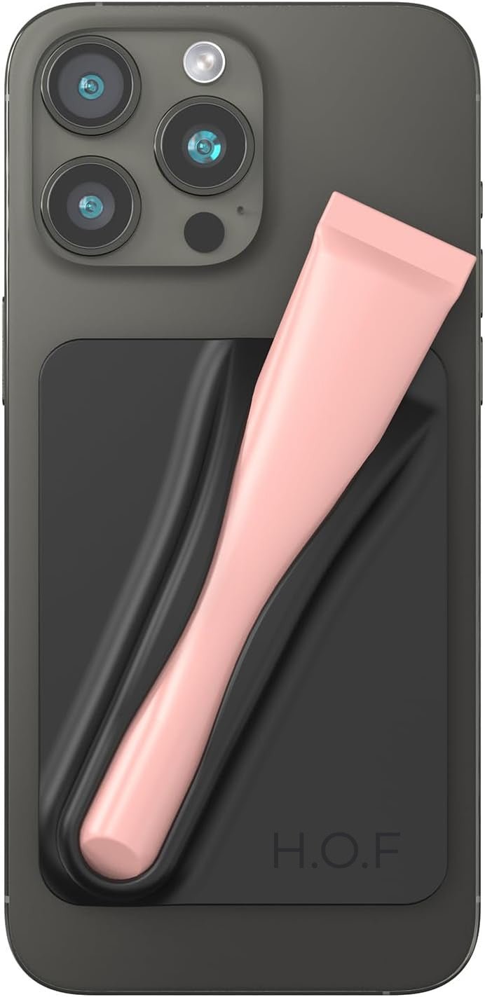 Black Silky Silicone Lip Holder Stick-on Phone Case - HOUSE OF FAYE