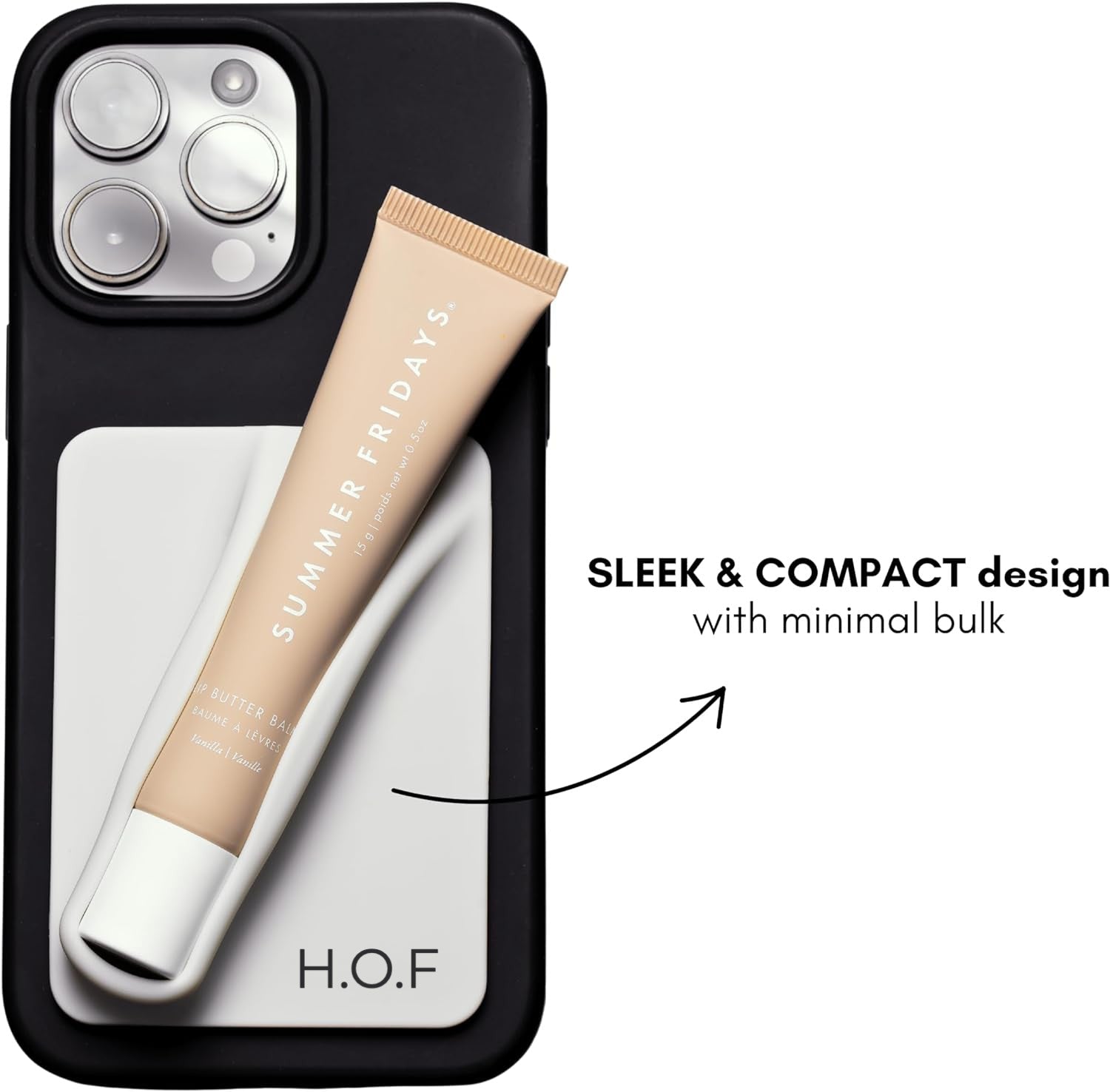 Grey Silky Silicone Lip Holder Stick-on Phone Case - HOUSE OF FAYE
