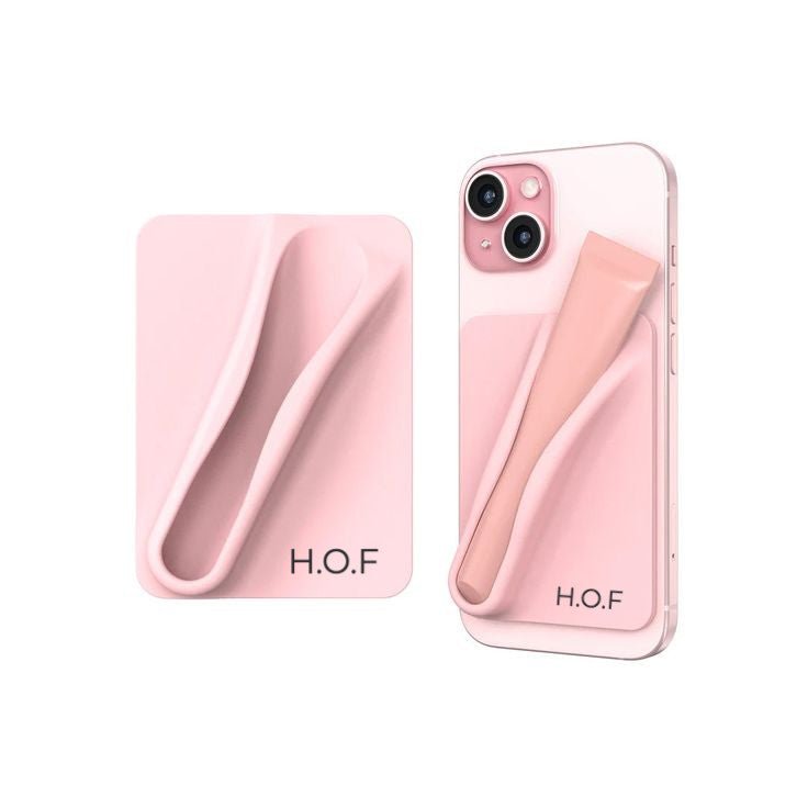 Pink Silky Silicone Lip Holder Stick-on Phone Case - HOUSE OF FAYE