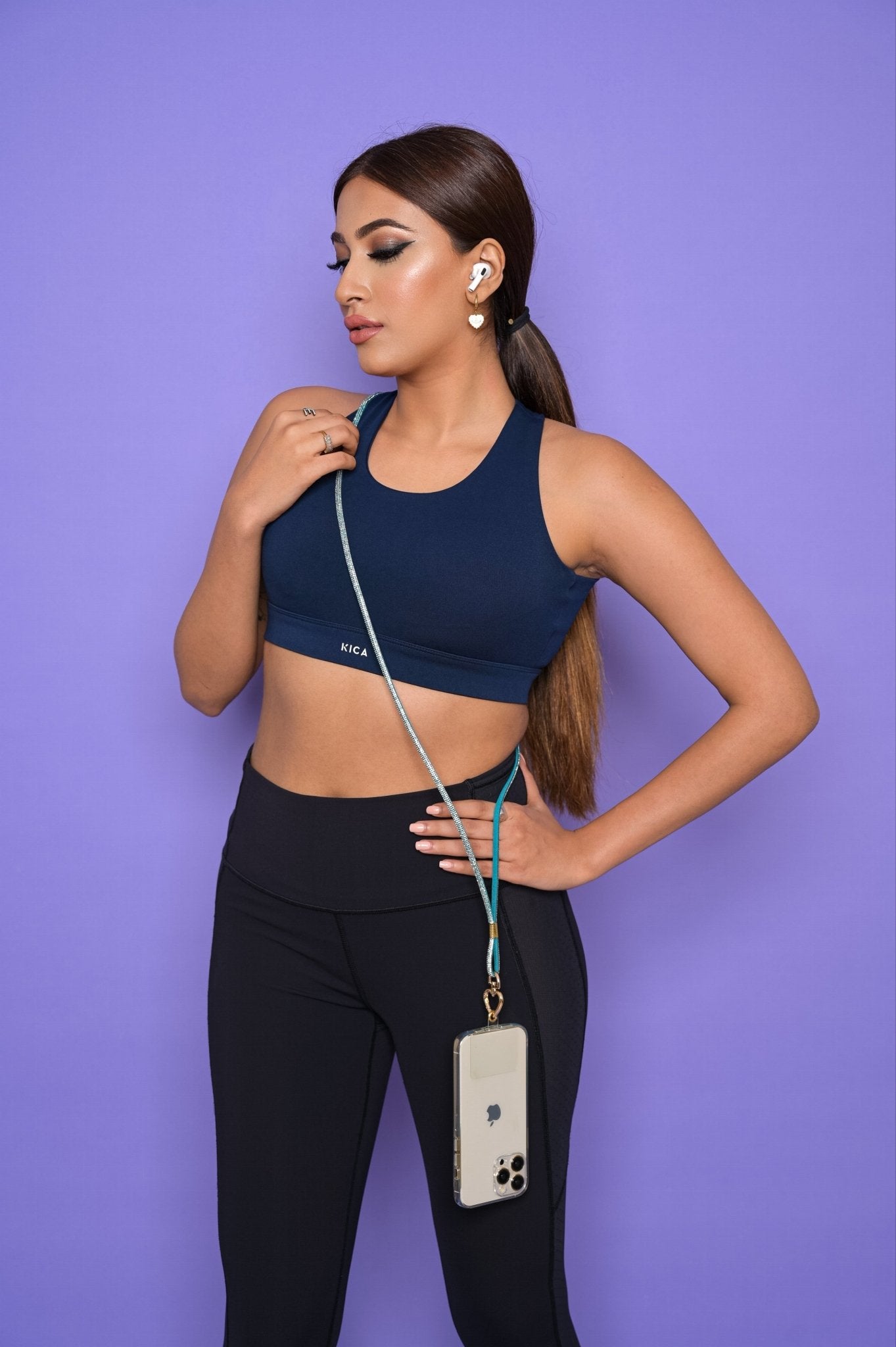 Aqua Blue diamond sling - HOUSE OF FAYE