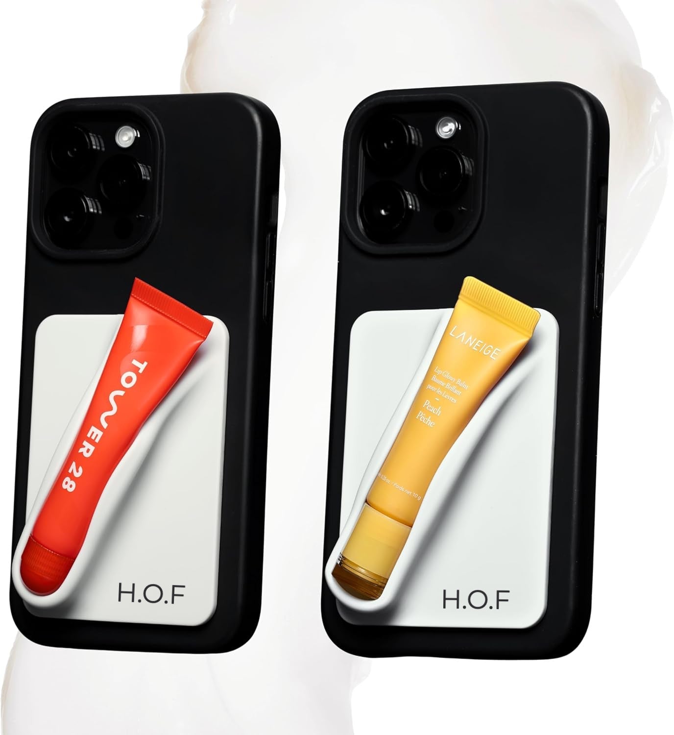 Grey Silky Silicone Lip Holder Stick-on Phone Case - HOUSE OF FAYE