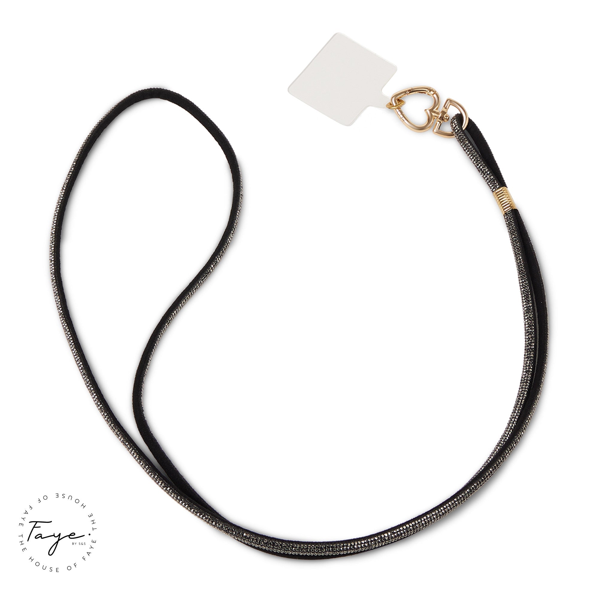Black Gunmetal diamond sling - HOUSE OF FAYE