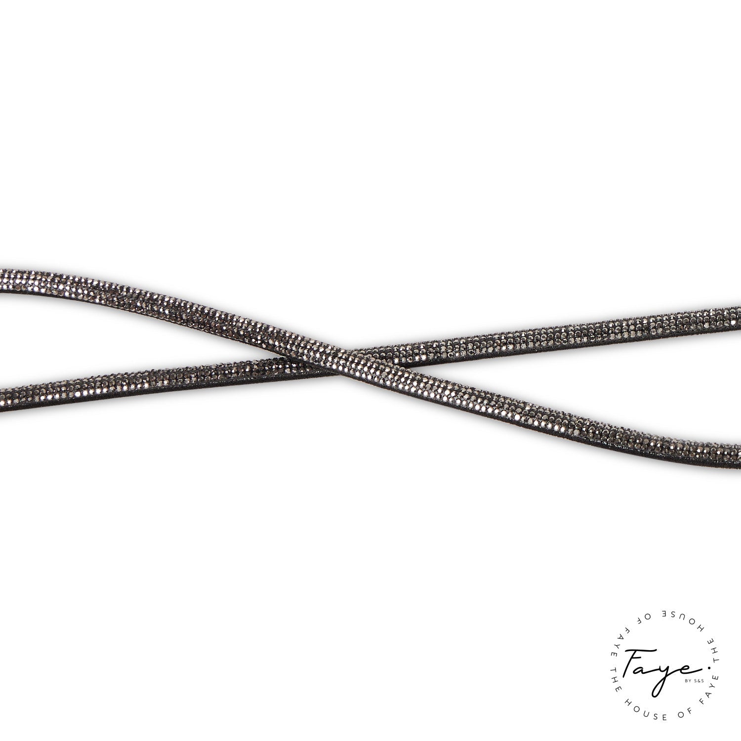 Black Gunmetal diamond sling - HOUSE OF FAYE