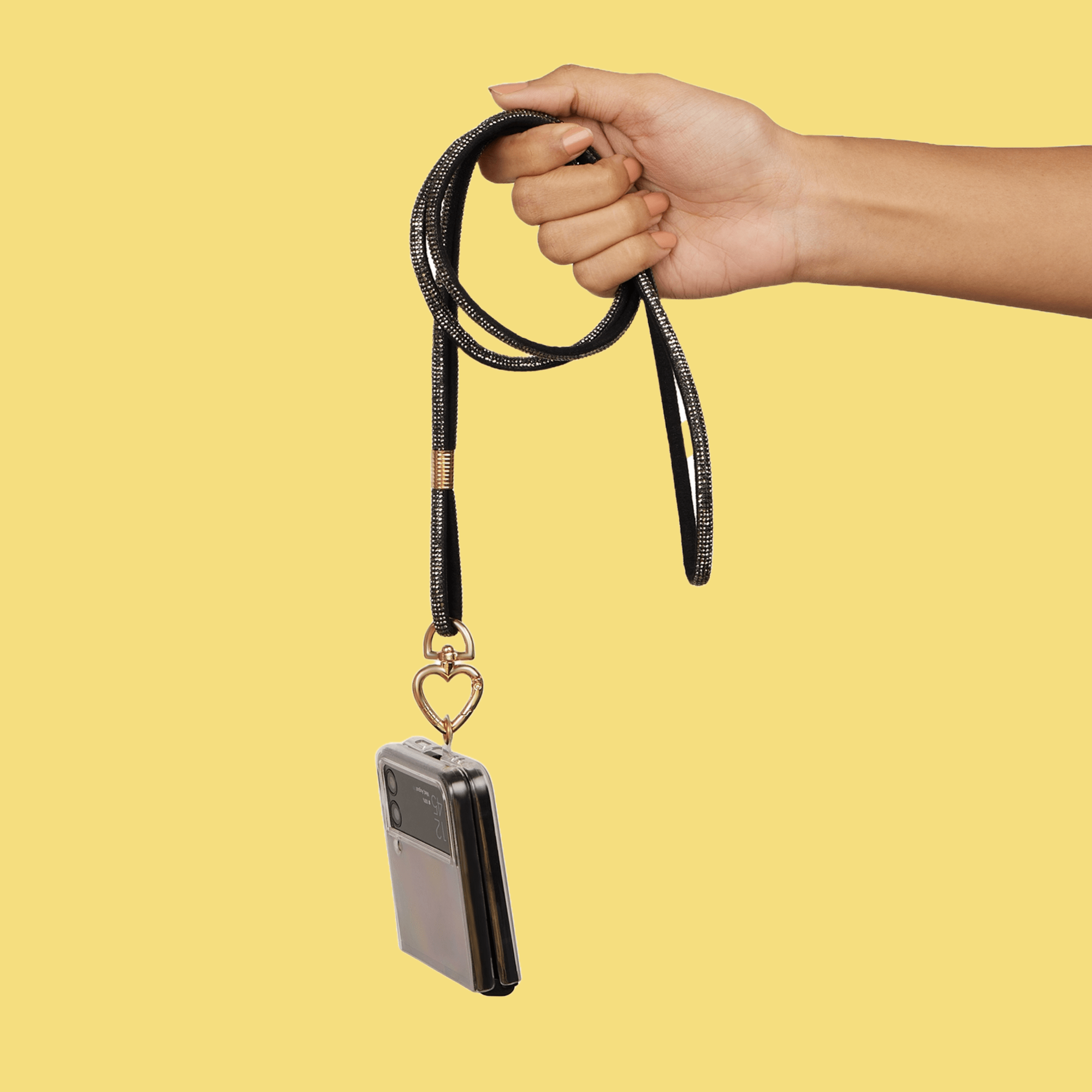 Black Gunmetal diamond sling - HOUSE OF FAYE