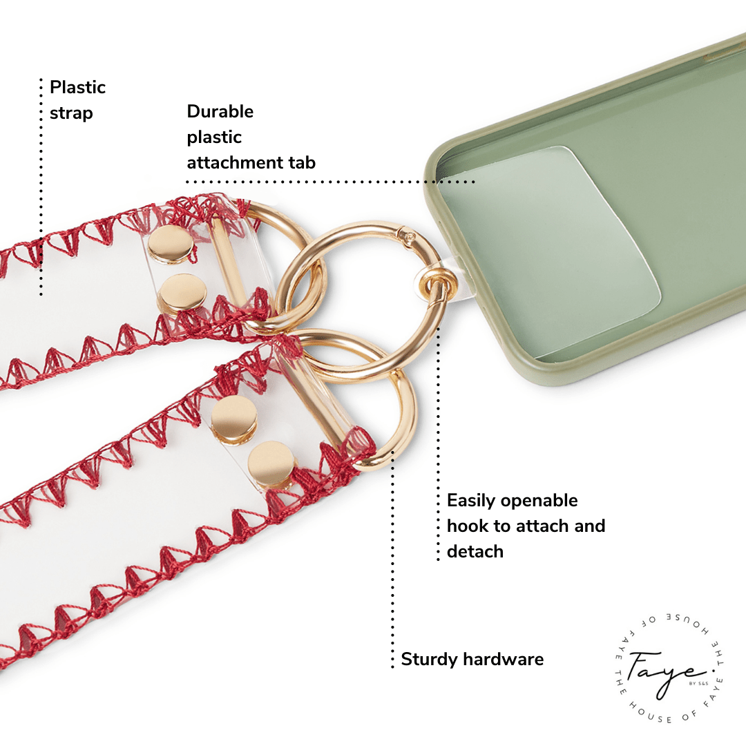 Red Clear Phone Sling - HOUSE OF FAYE
