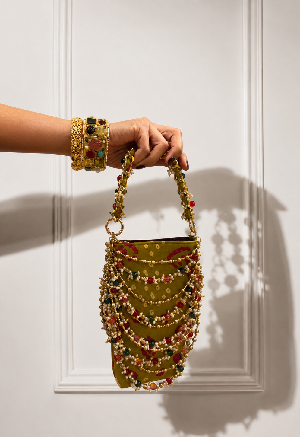 PISTA GREEN MEHFIL BAG