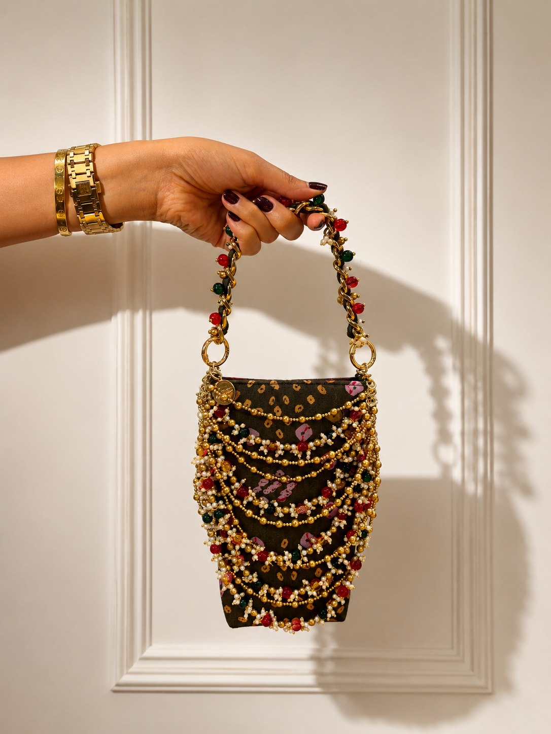 DARK GREEN MEHFIL BAG