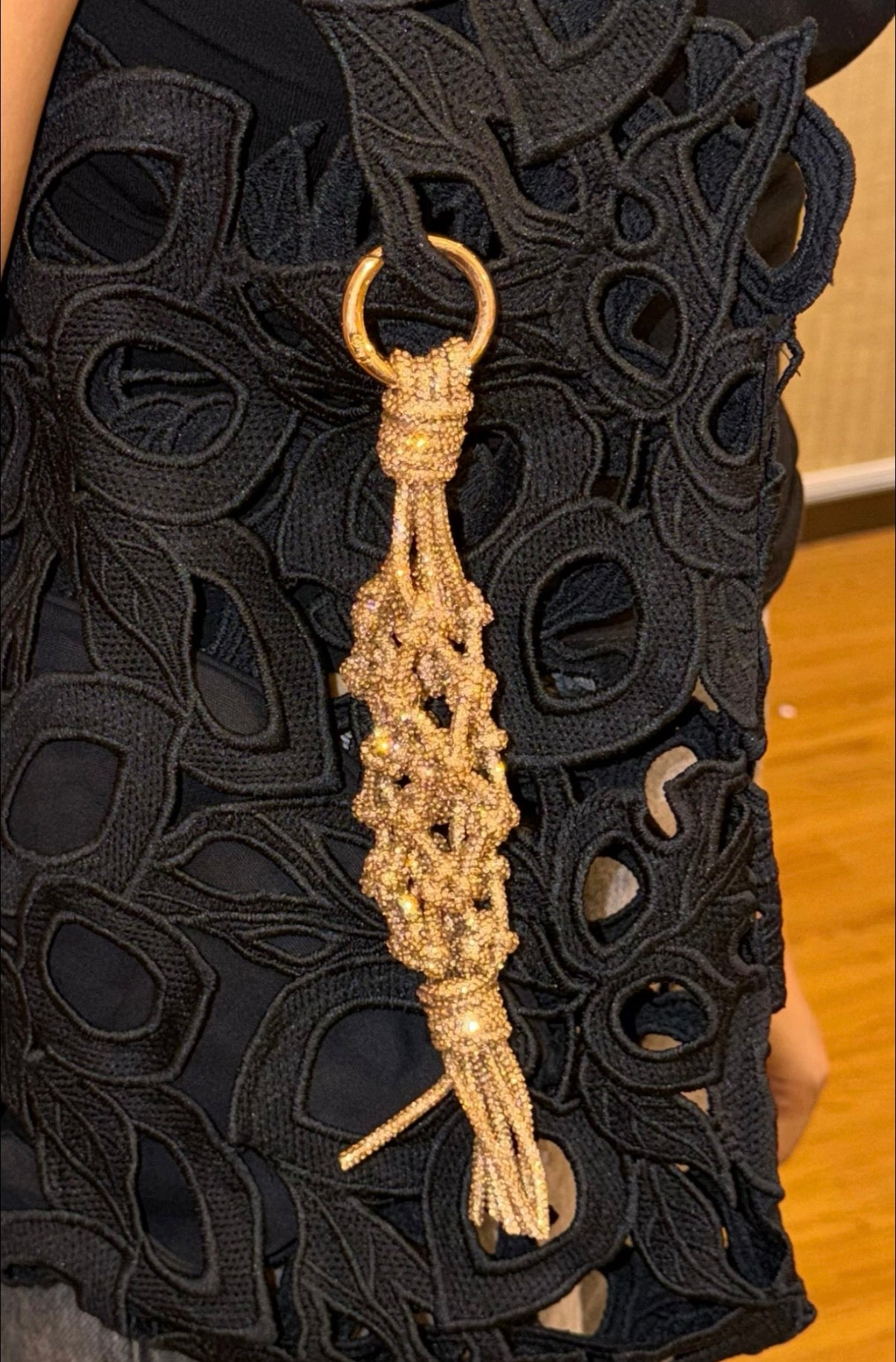 Champagne Lipstick bag charm