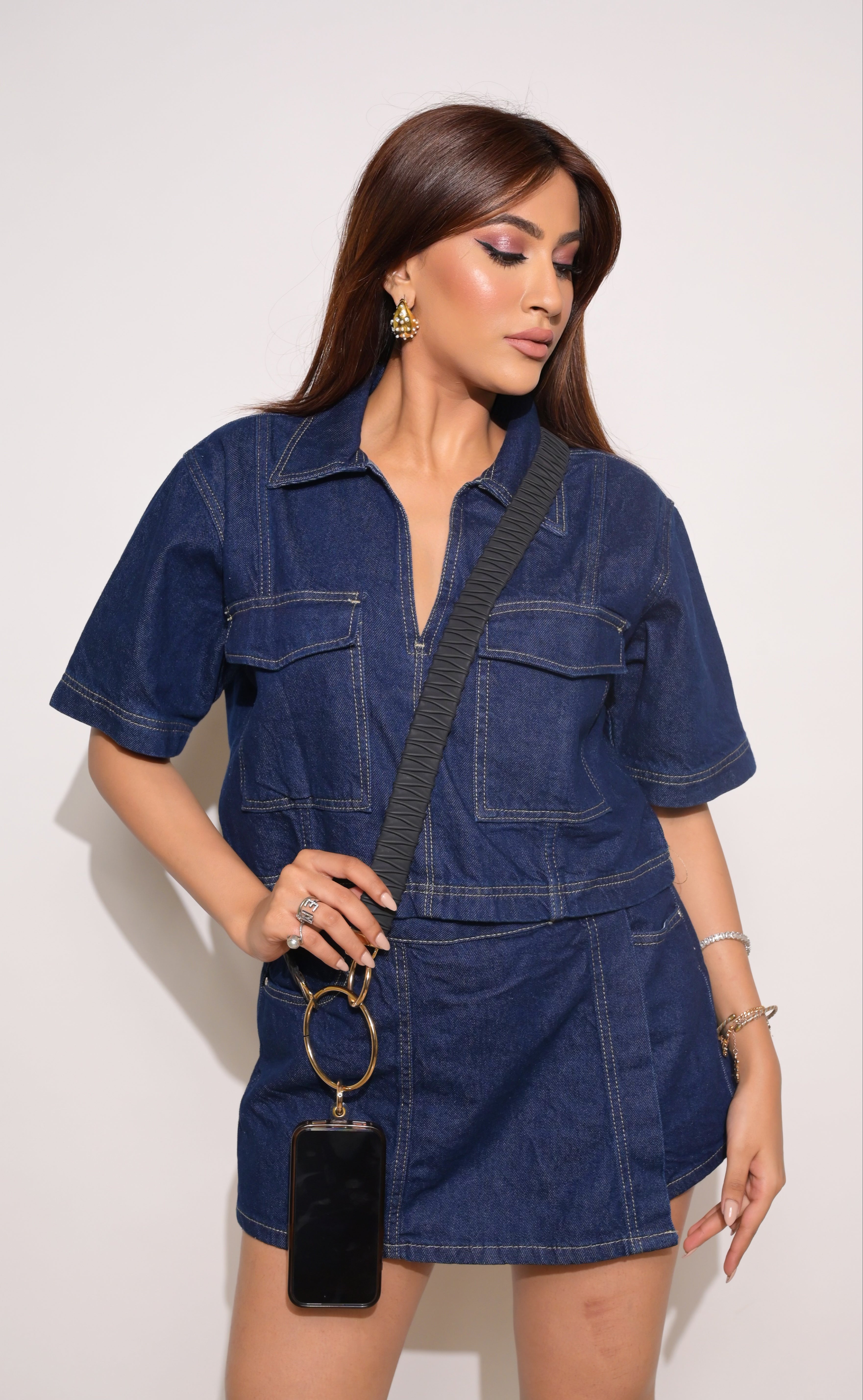 Black Pleated Sling